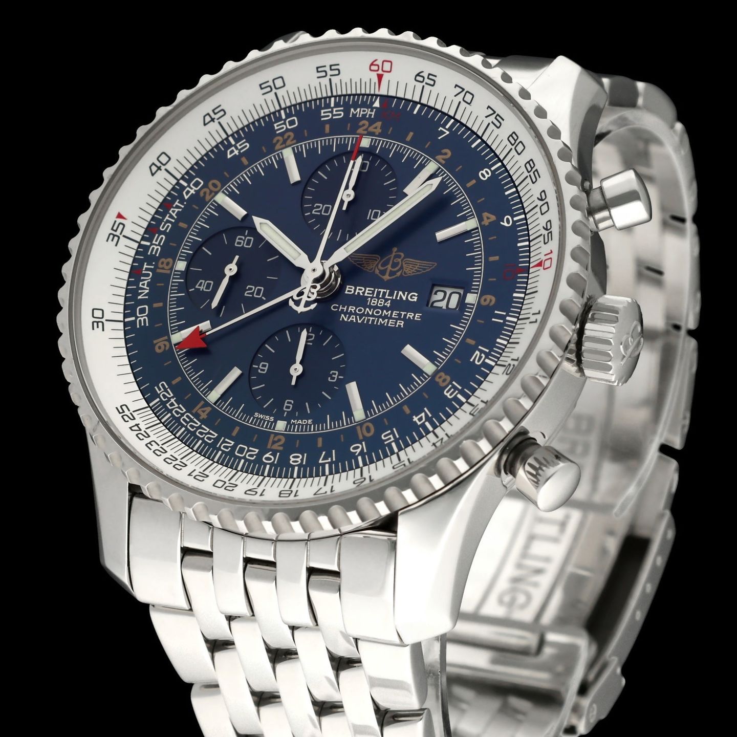Breitling Navitimer World A24322 (2016) - 46 mm Steel case (7/8)