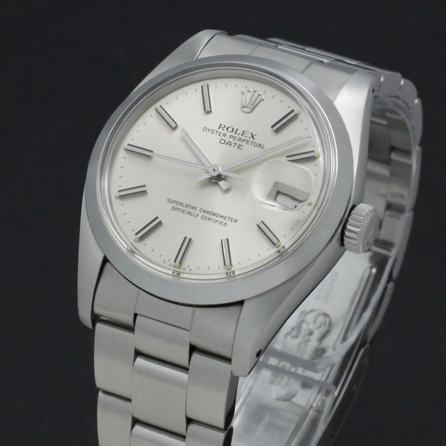 Rolex Oyster Perpetual Date 1500 (1979) - Zilver wijzerplaat 34mm Staal (6/7)