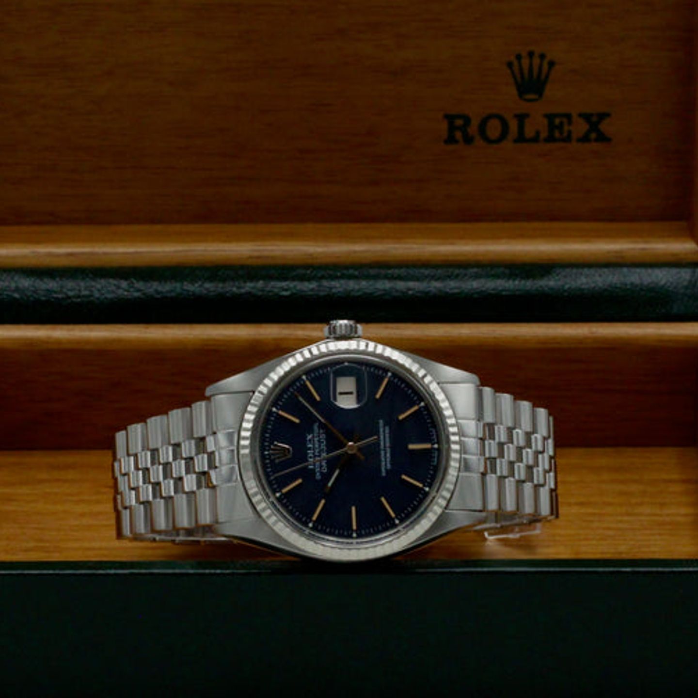 Rolex Datejust 1601 (1970) - Blauw wijzerplaat 36mm Staal (3/7)