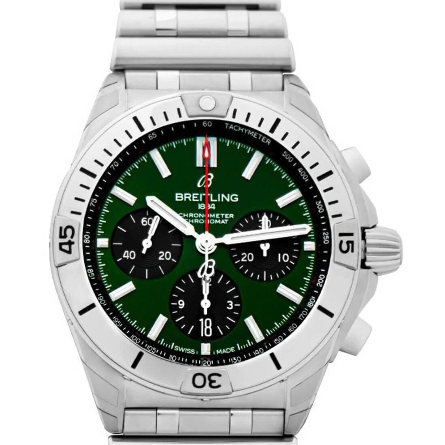 Breitling Chronomat 42 AB01343A1L1A1 (2023) - Groen wijzerplaat 42mm Staal (2/2)