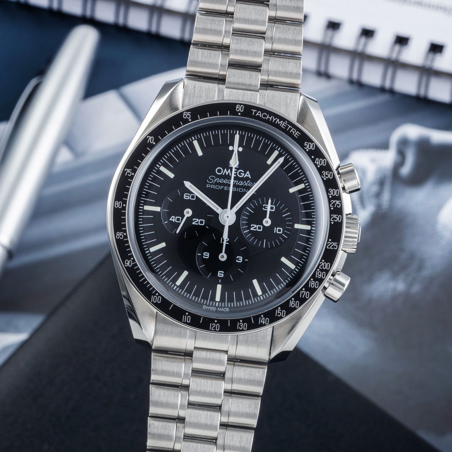 Omega Speedmaster Professional Moonwatch 310.30.42.50.01.001 (Unknown (random serial)) - Black dial 42 mm Steel case (3/8)