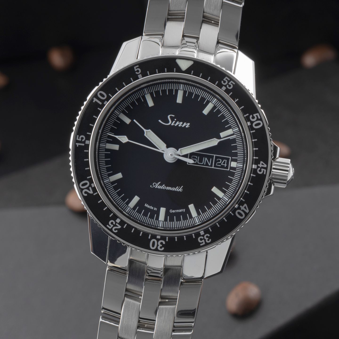 Sinn 104 104.010 (2020) - Zwart wijzerplaat 41mm Staal (3/8)