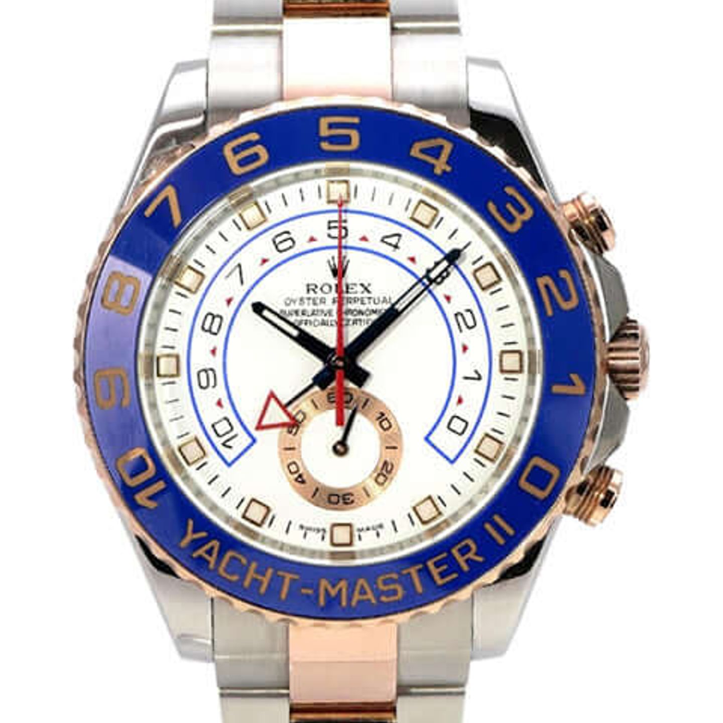 Rolex Yacht-Master II 116681 (2012) - White dial 44 mm Gold/Steel case (1/8)