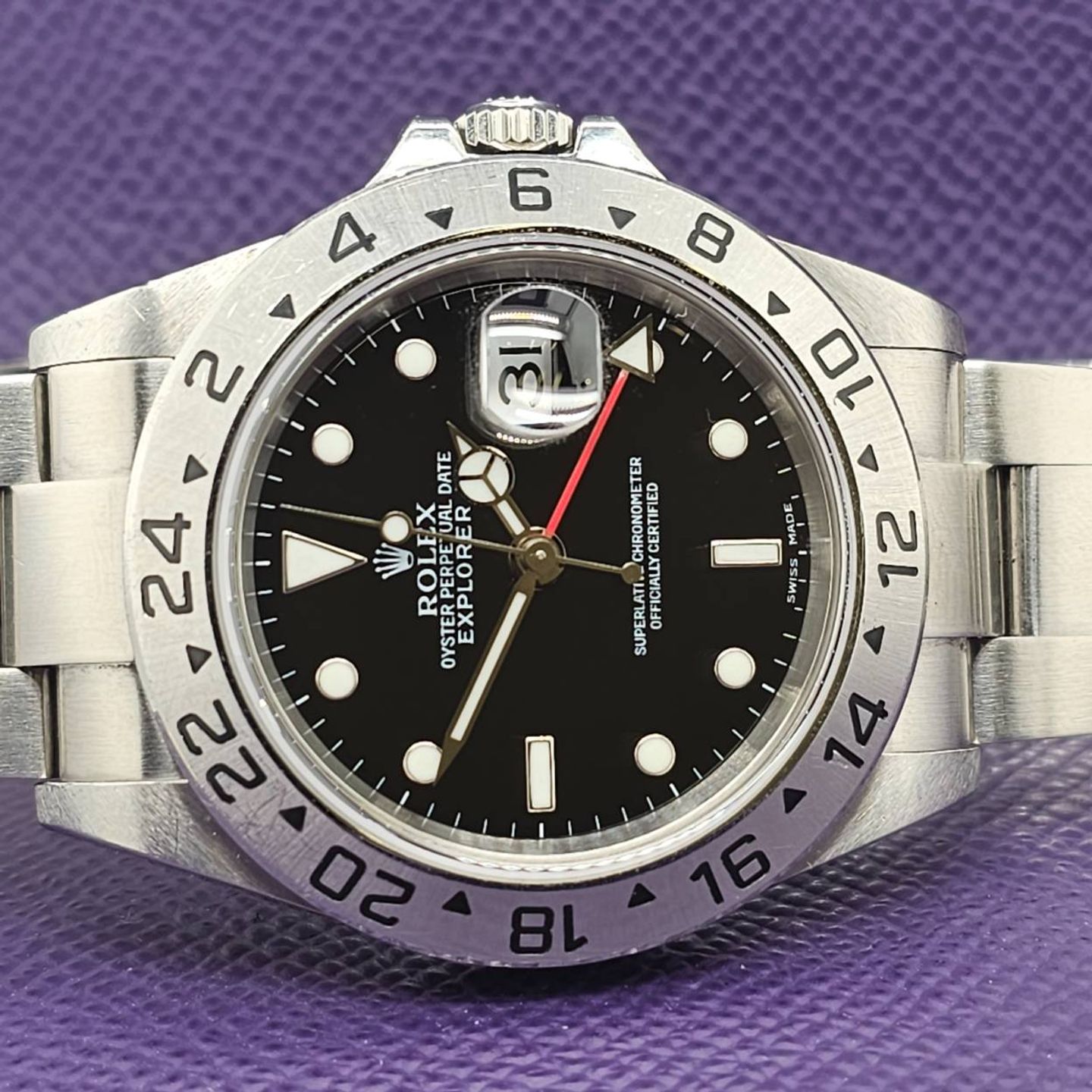 Rolex Explorer II 16570 (2005) - Zwart wijzerplaat 40mm Staal (4/5)