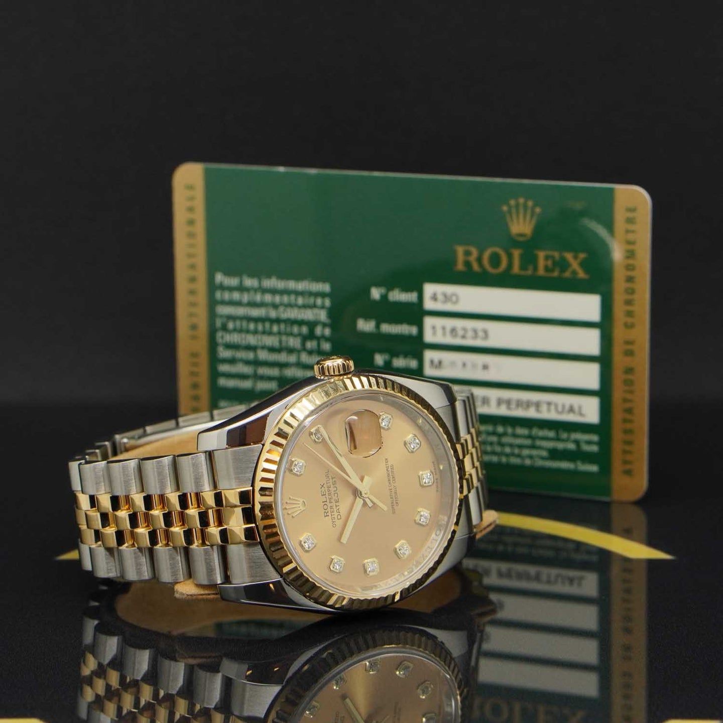 Rolex Datejust 36 116233 (2008) - Gold dial 36 mm Gold/Steel case (5/7)
