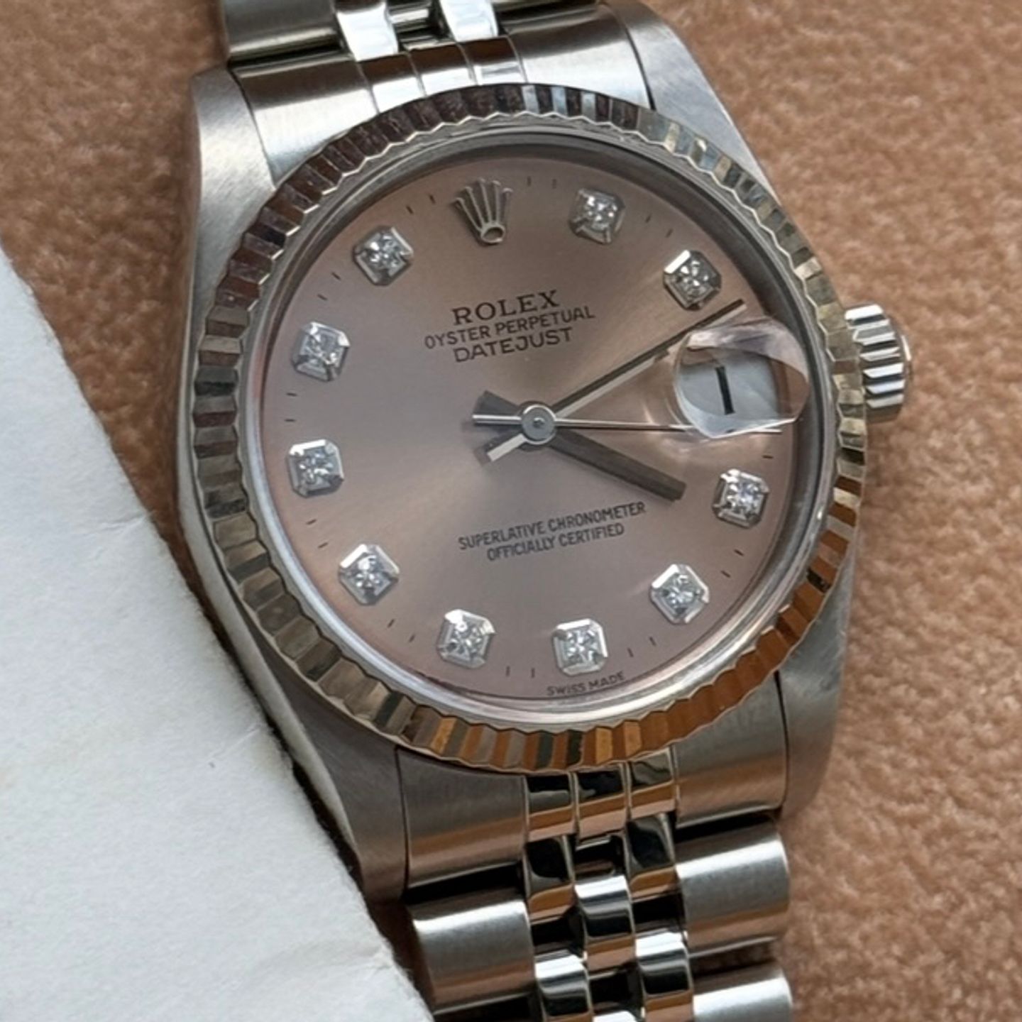 Rolex Datejust 31 78274 (2000) - Pink dial 31 mm Steel case (2/8)