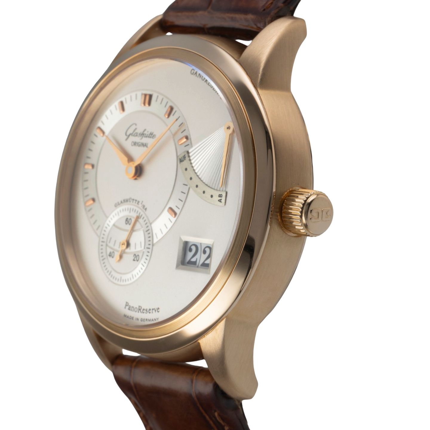 Glashütte Original PanoReserve 1-65-01-01-01-04 (Unknown (random serial)) - Silver dial Rose Gold case (6/8)