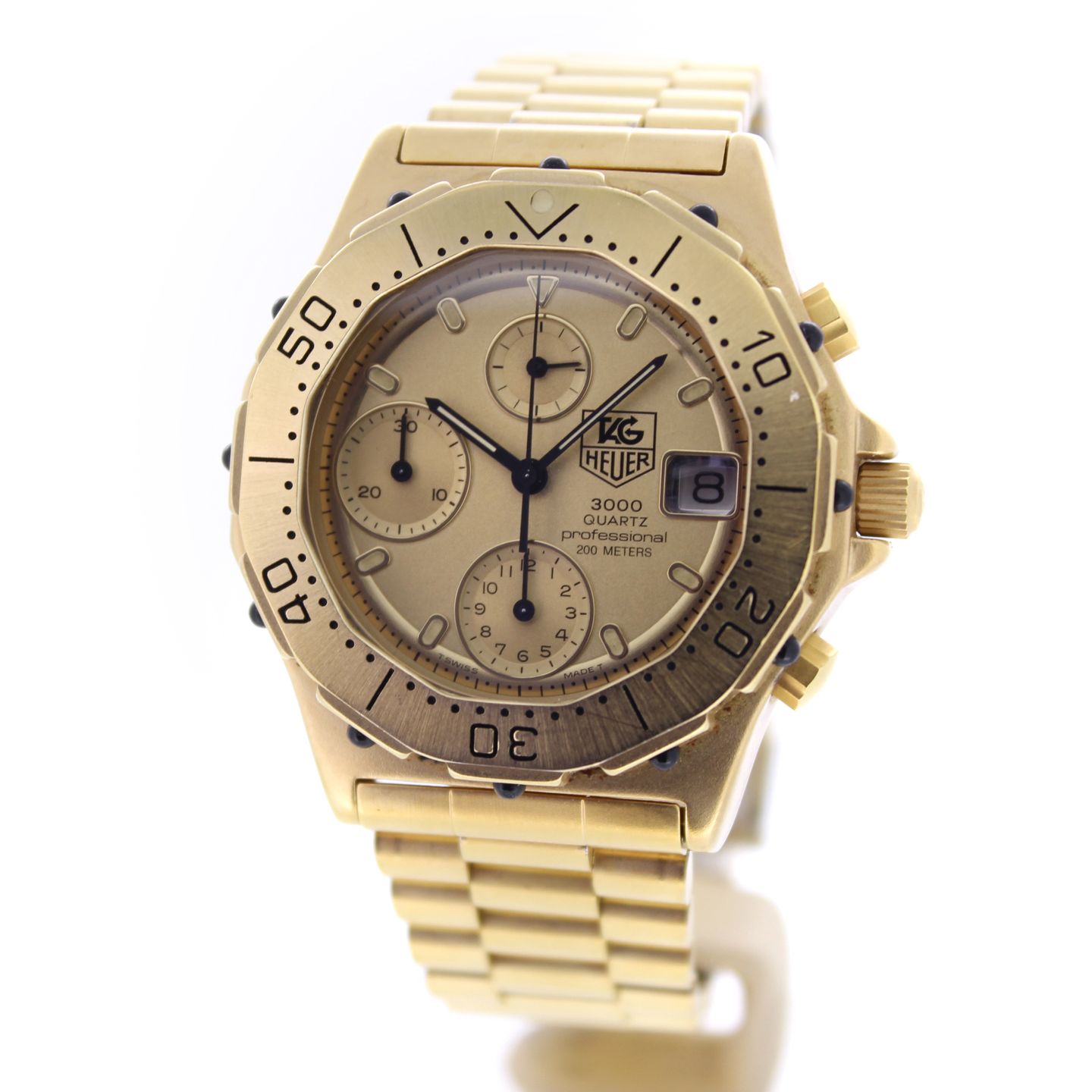 TAG Heuer Vintage 237.406 (Unknown (random serial)) - Gold dial 38 mm Steel case (1/7)