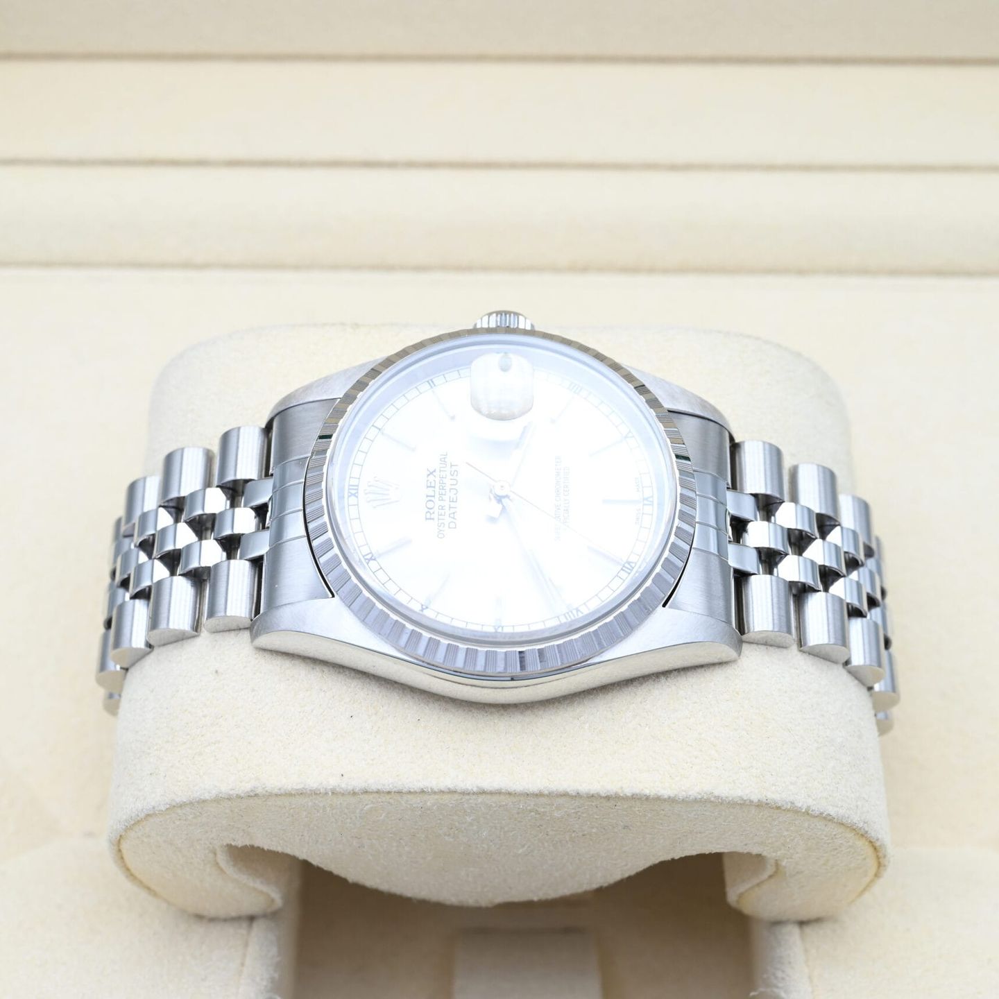 Rolex Datejust 36 16220 (1998) - Zilver wijzerplaat 36mm Staal (3/6)