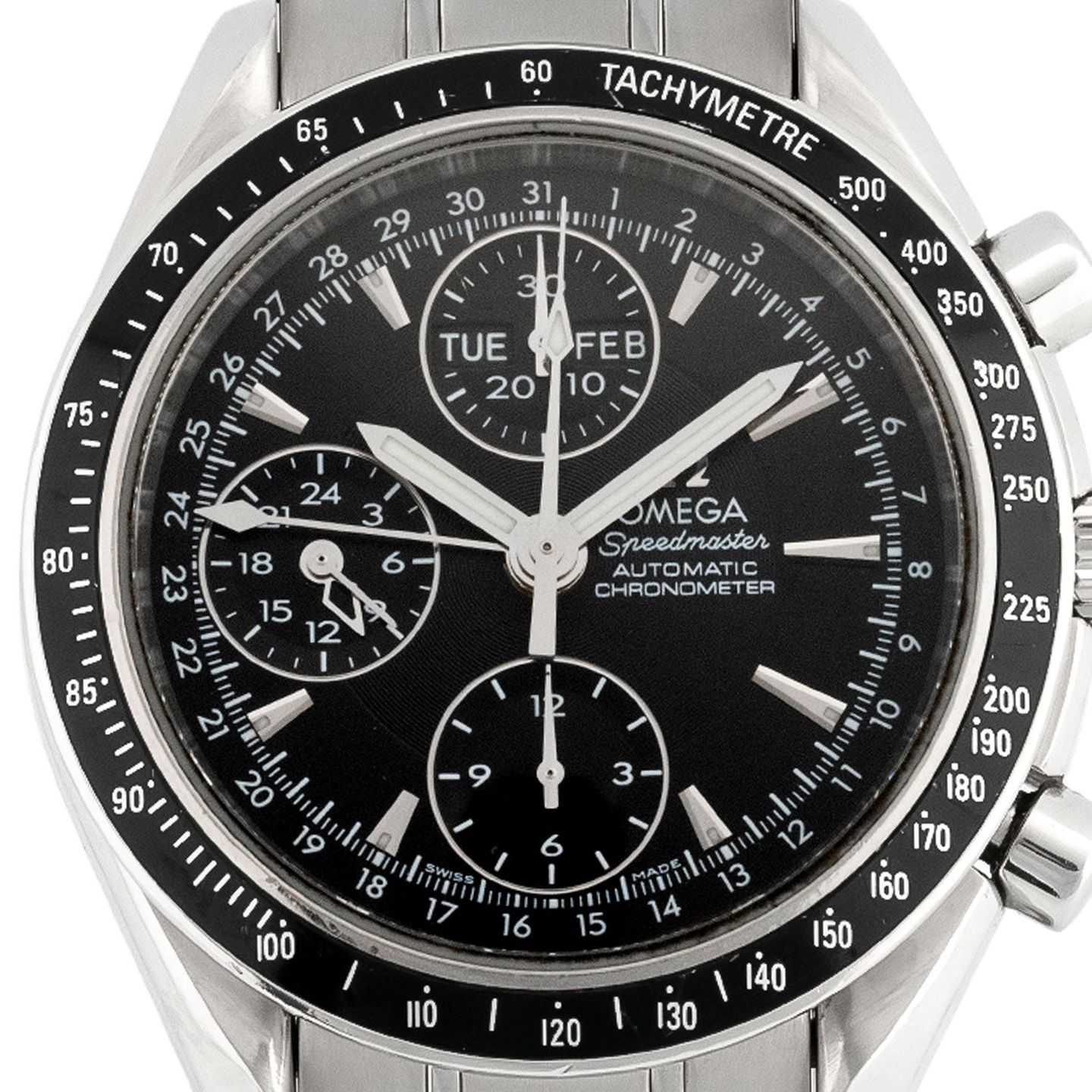 Omega Speedmaster Day Date 3220.50.00 (Onbekend (willekeurig serienummer)) - Zwart wijzerplaat 40mm Staal (2/5)