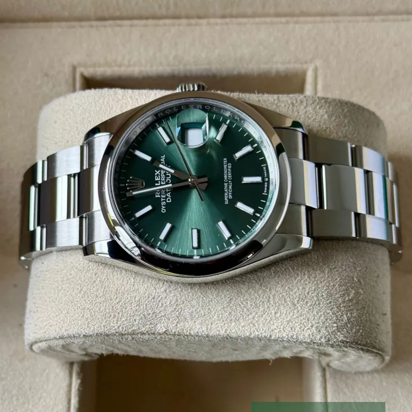 Rolex Datejust 36 126200 (2022) - Green dial 36 mm Steel case (5/7)