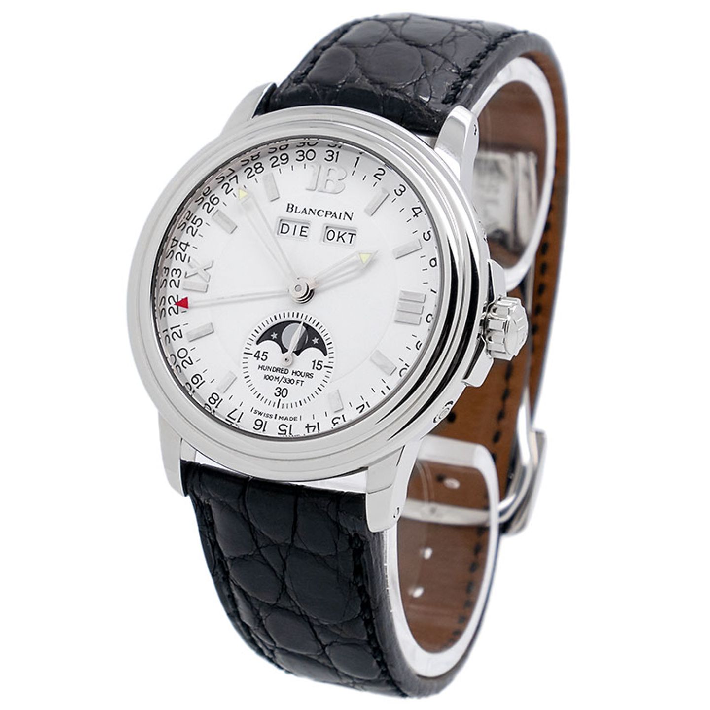 Blancpain Léman Moonphase 2763-1127-53 (1998) - White dial 38 mm Steel case (2/6)