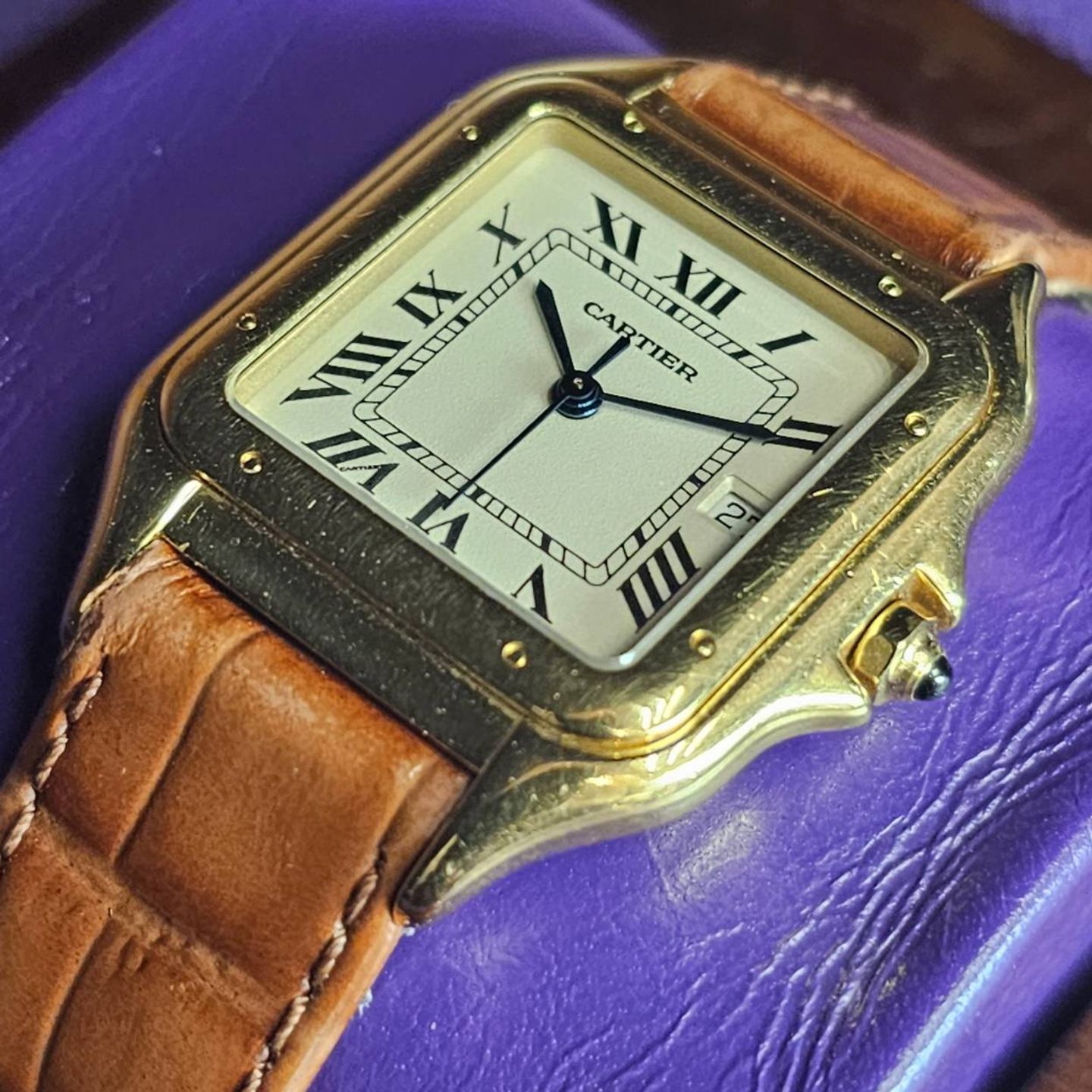 Cartier Panthère 1060 (1990) - Champagne dial 27 mm Yellow Gold case (1/5)
