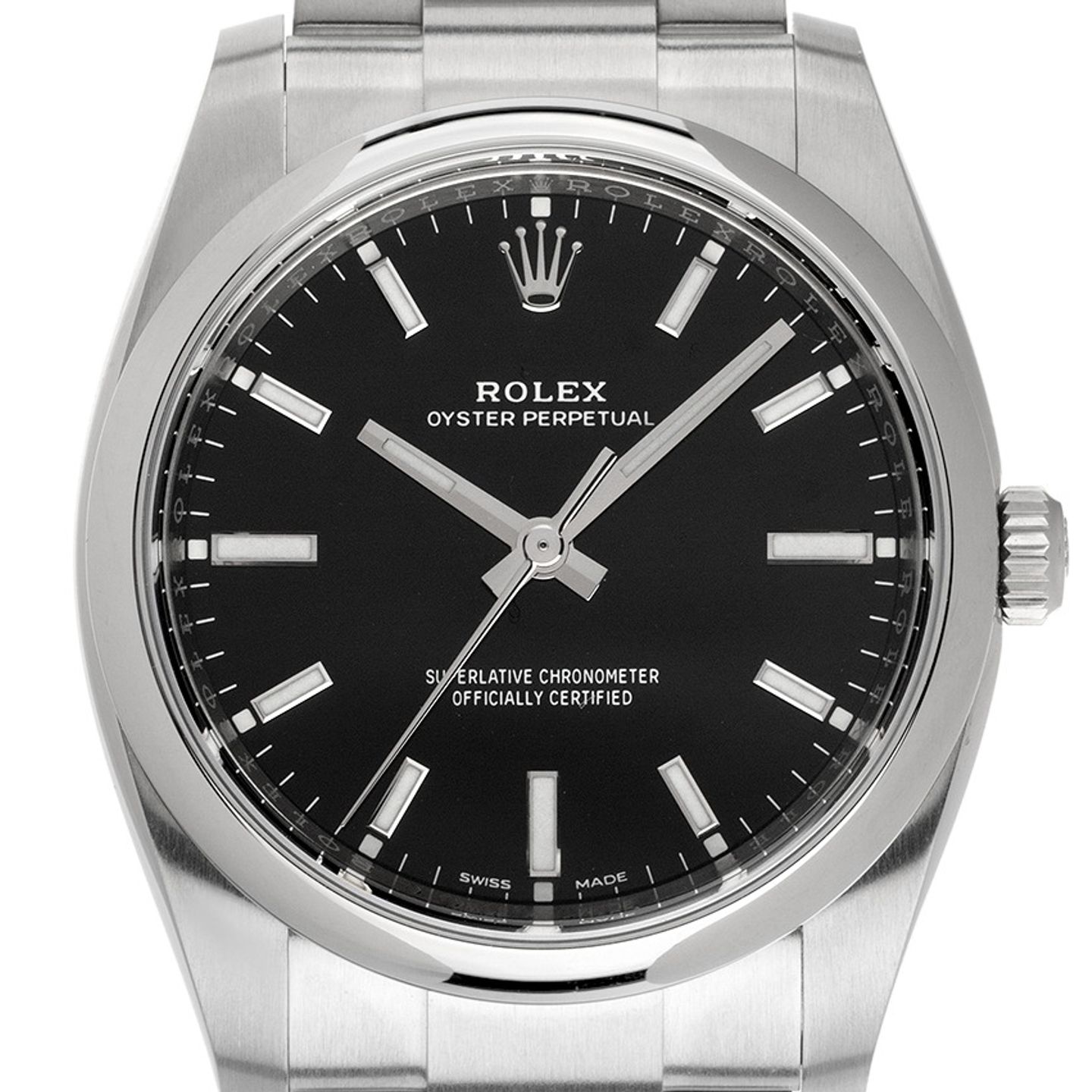Rolex Oyster Perpetual 34 114200 (2018) - Zwart wijzerplaat 34mm Staal (1/6)