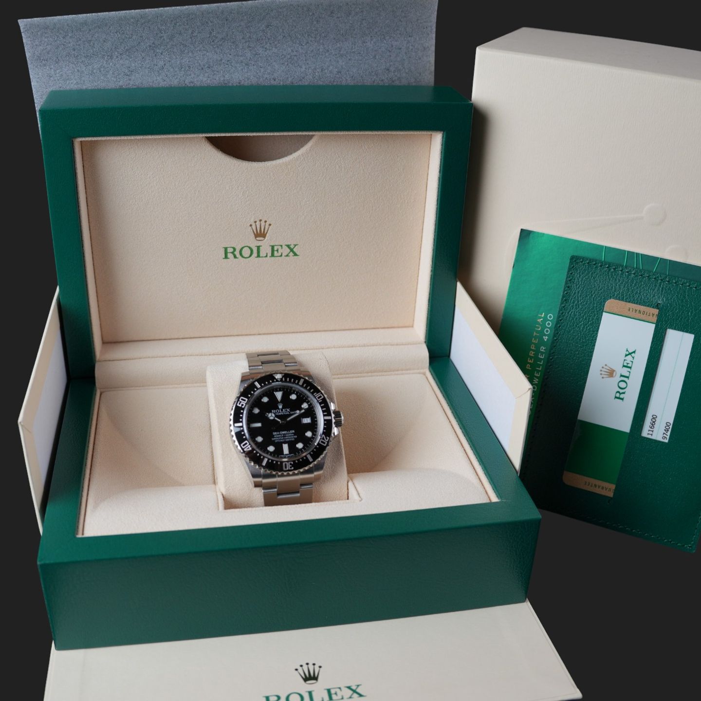 Rolex Sea-Dweller 4000 116600 (2016) - Zwart wijzerplaat 40mm Staal (8/8)