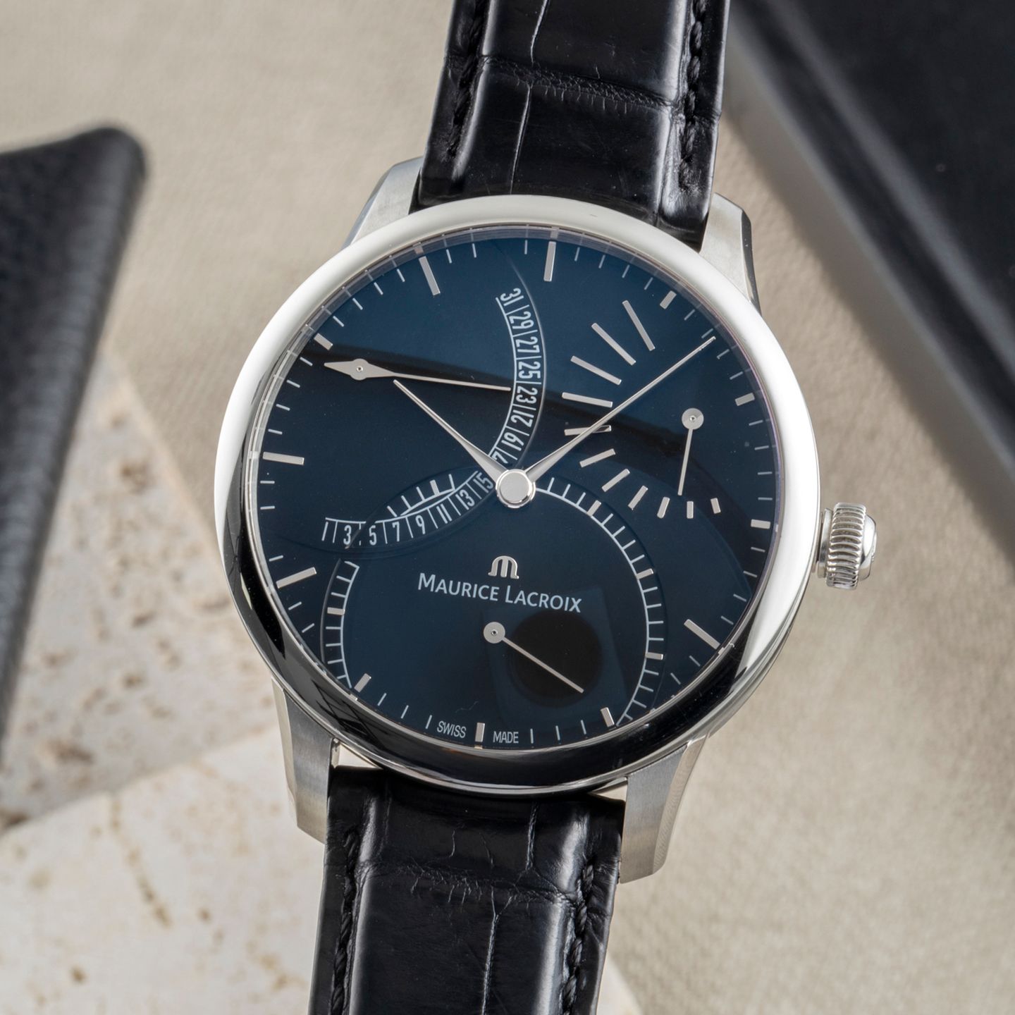 Maurice Lacroix Masterpiece MP6508 (Unknown (random serial)) - Silver dial 43 mm Steel case (3/8)