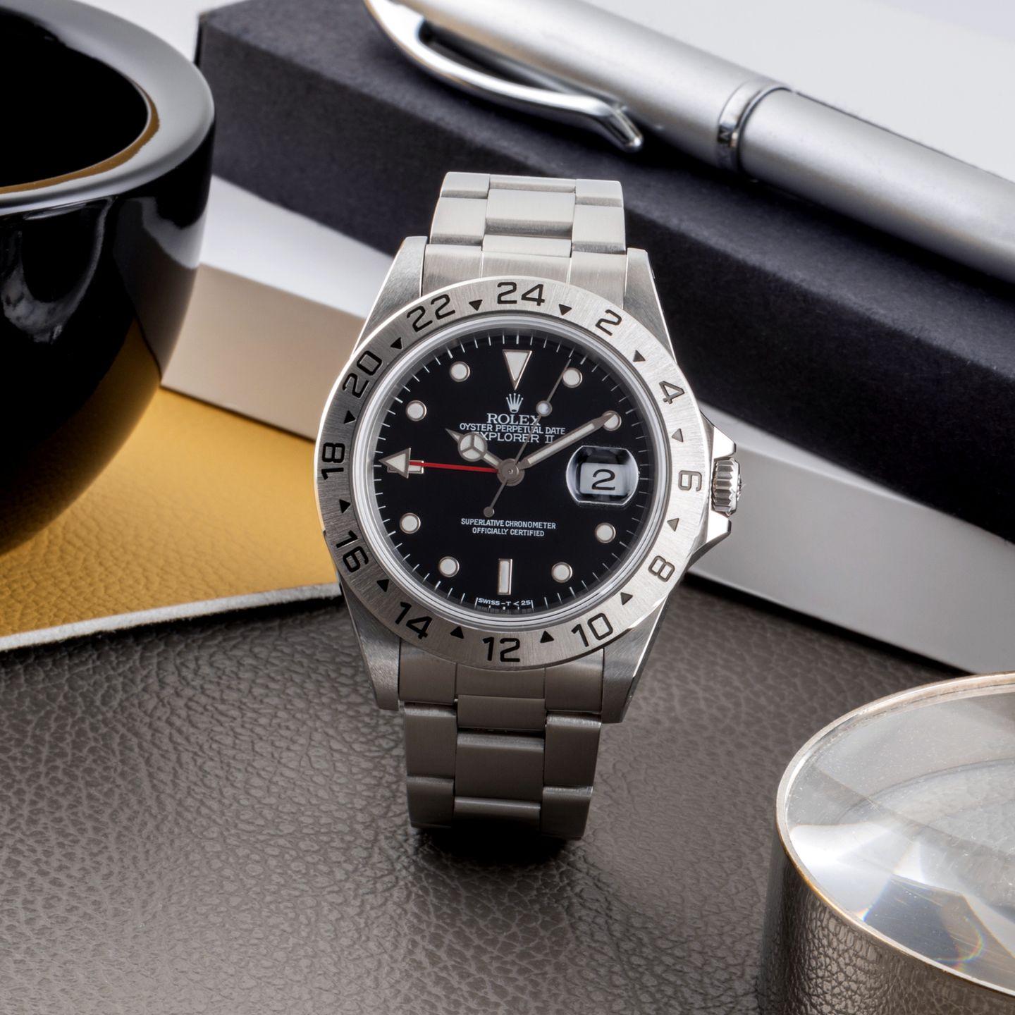 Rolex Explorer II 16570 (1995) - 40mm Staal (1/8)