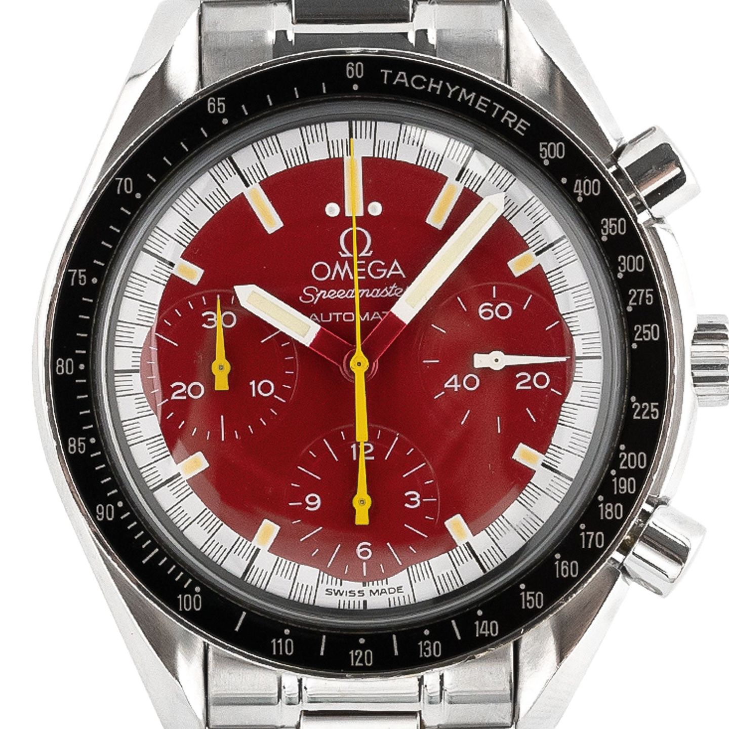 Omega Speedmaster Reduced 3510.61.00 (Onbekend (willekeurig serienummer)) - Rood wijzerplaat 39mm Staal (2/5)