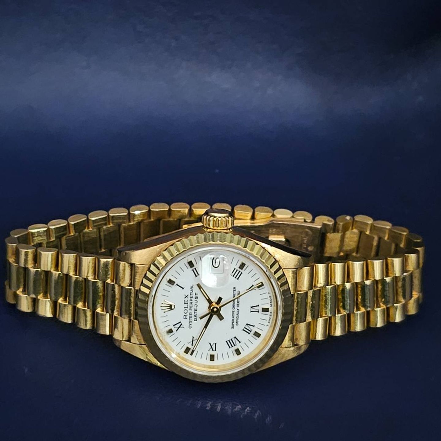 Rolex Lady-Datejust 69178 (1997) - White dial 26 mm Yellow Gold case (5/5)