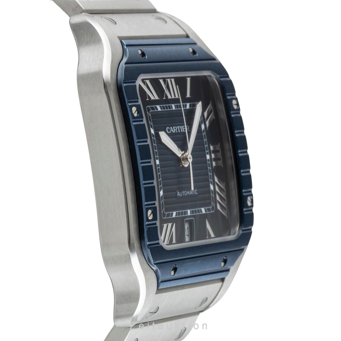 Cartier Santos WSSA0048 (Onbekend (willekeurig serienummer)) - Blauw wijzerplaat 40mm Staal (6/8)