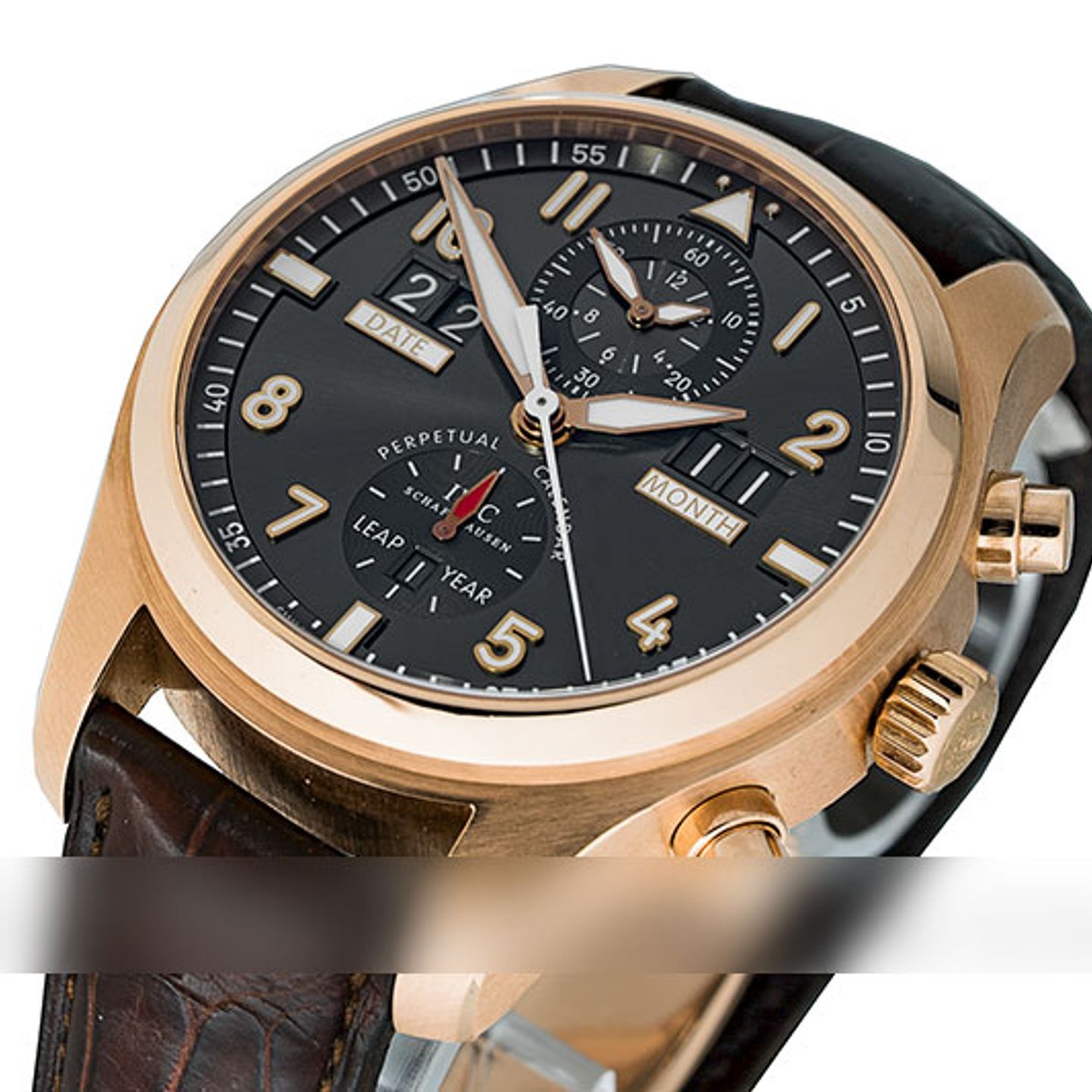 IWC Pilot Spitfire Perpetual Calendar Digital Date-Month IW379103 (2017) - Grey dial 46 mm Red Gold case (2/5)