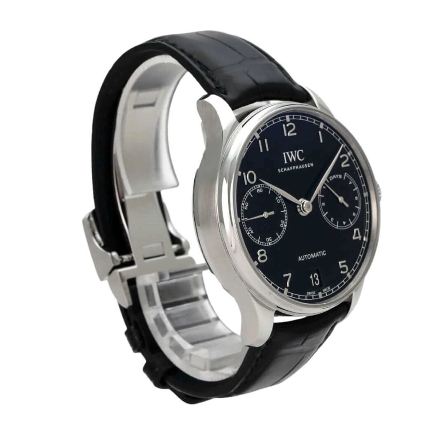 IWC Portuguese Automatic IW500703 (2017) - Zwart wijzerplaat 42mm Staal (4/8)