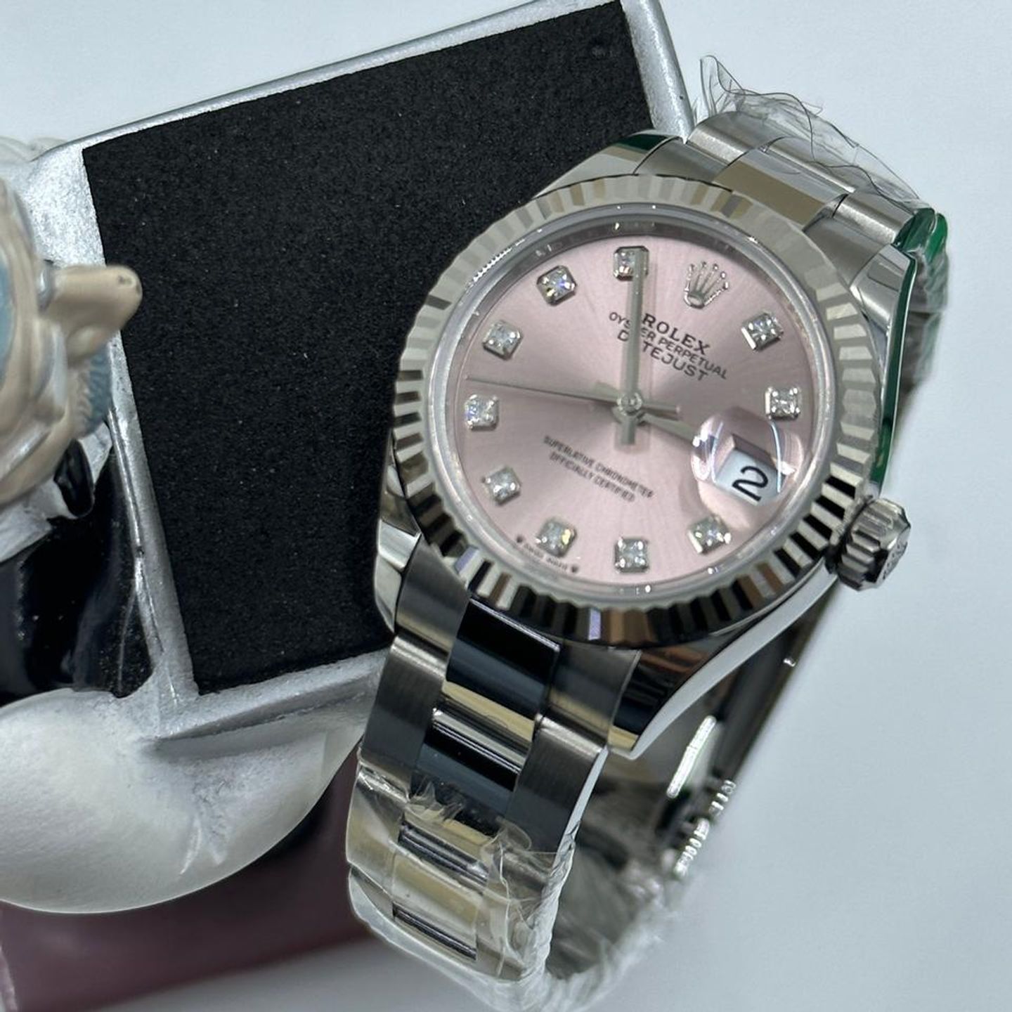 Rolex Lady-Datejust 279174 (2025) - Roze wijzerplaat 28mm Staal (5/10)