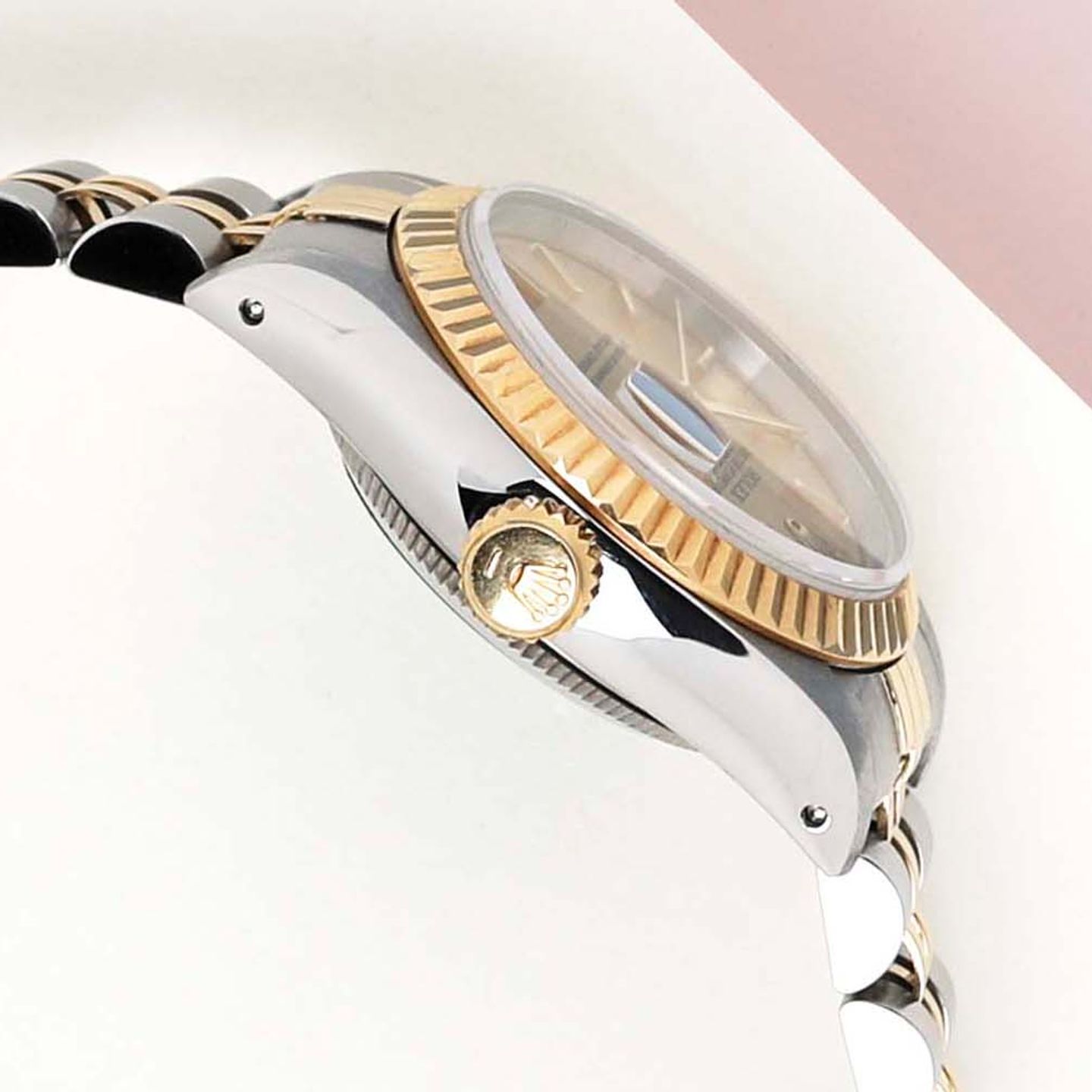 Rolex Lady-Datejust 69173 (1993) - Champagne wijzerplaat 26mm Goud/Staal (8/8)