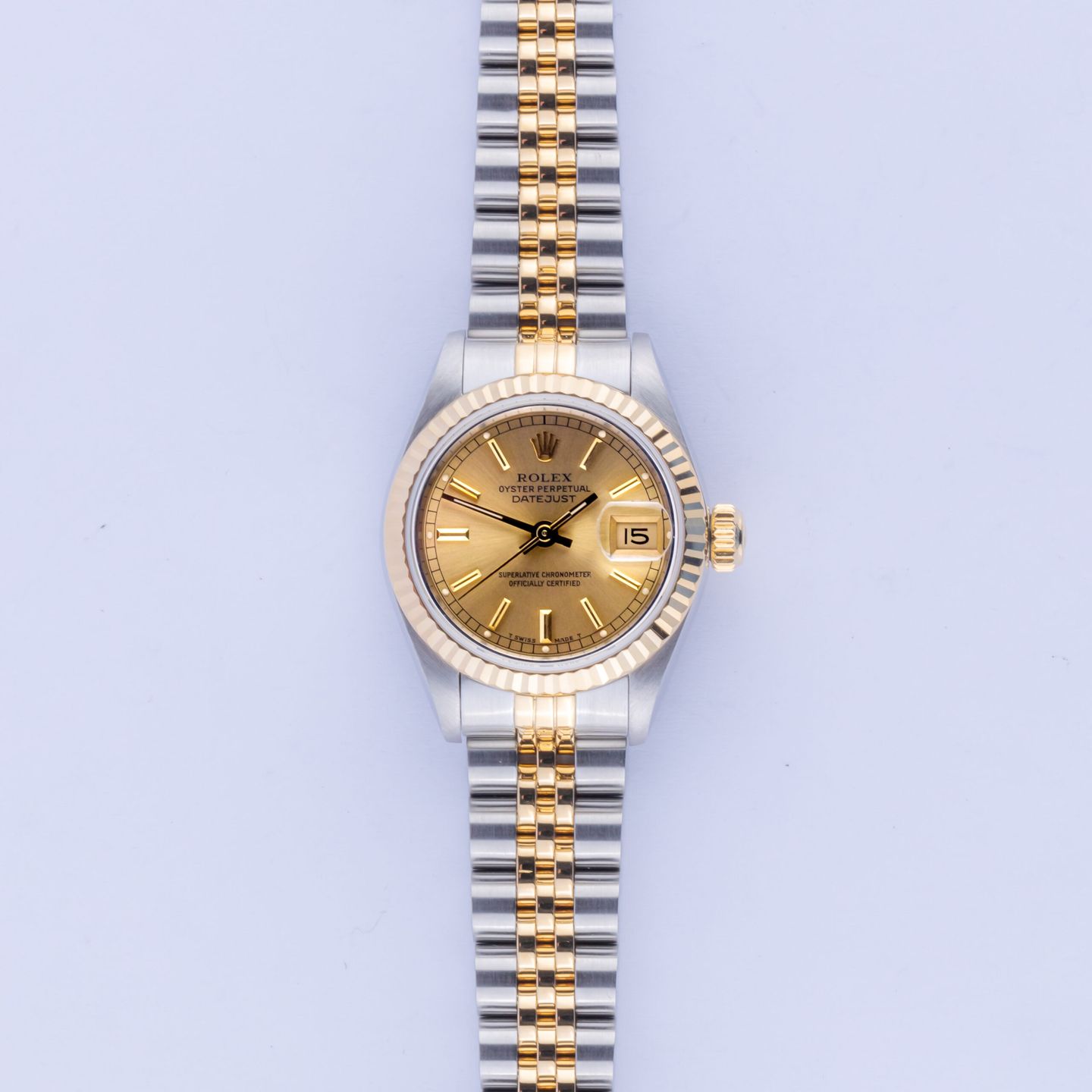 Rolex Lady-Datejust 69173 (1989) - 26mm Goud/Staal (3/8)