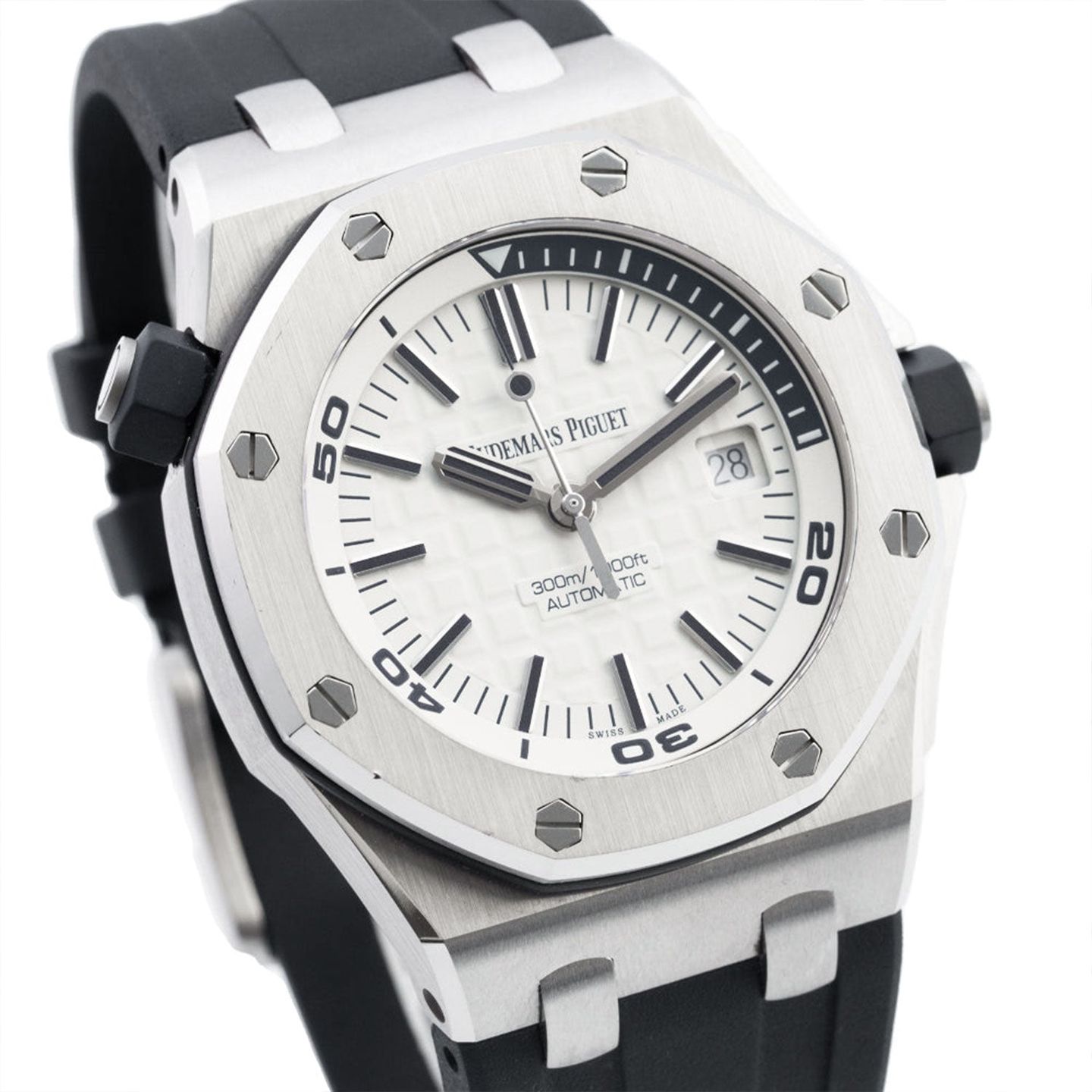 Audemars Piguet Royal Oak Offshore Diver 15710ST.OO.A010CA.01 (Onbekend (willekeurig serienummer)) - Wit wijzerplaat 42mm Staal (5/6)