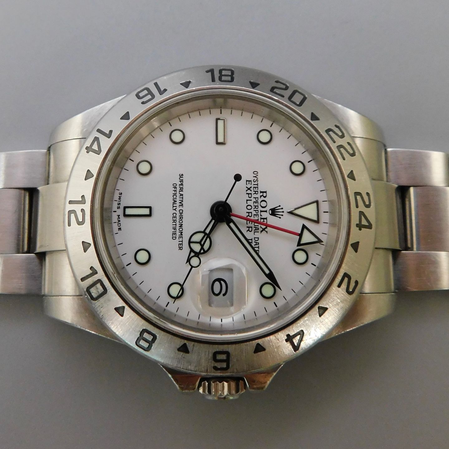 Rolex Explorer II 16570 (2004) - White dial 40 mm Steel case (3/4)