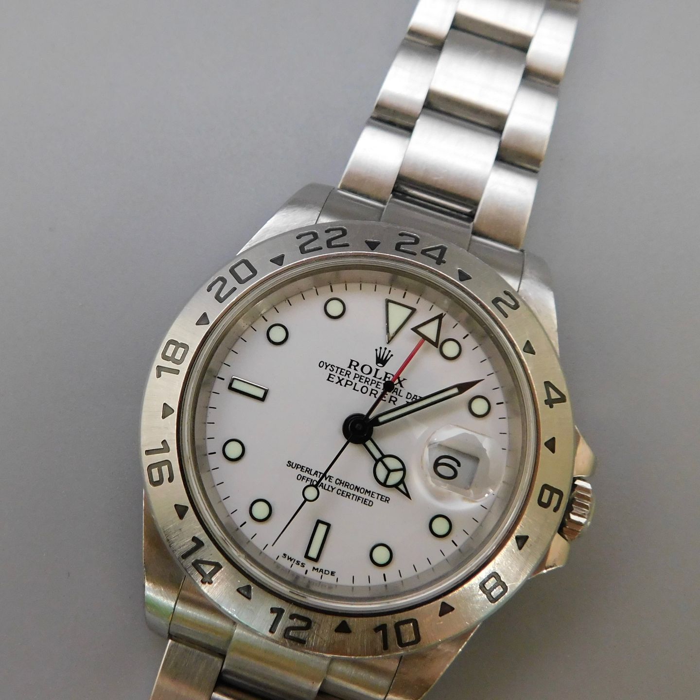 Rolex Explorer II 16570 (2004) - White dial 40 mm Steel case (1/4)