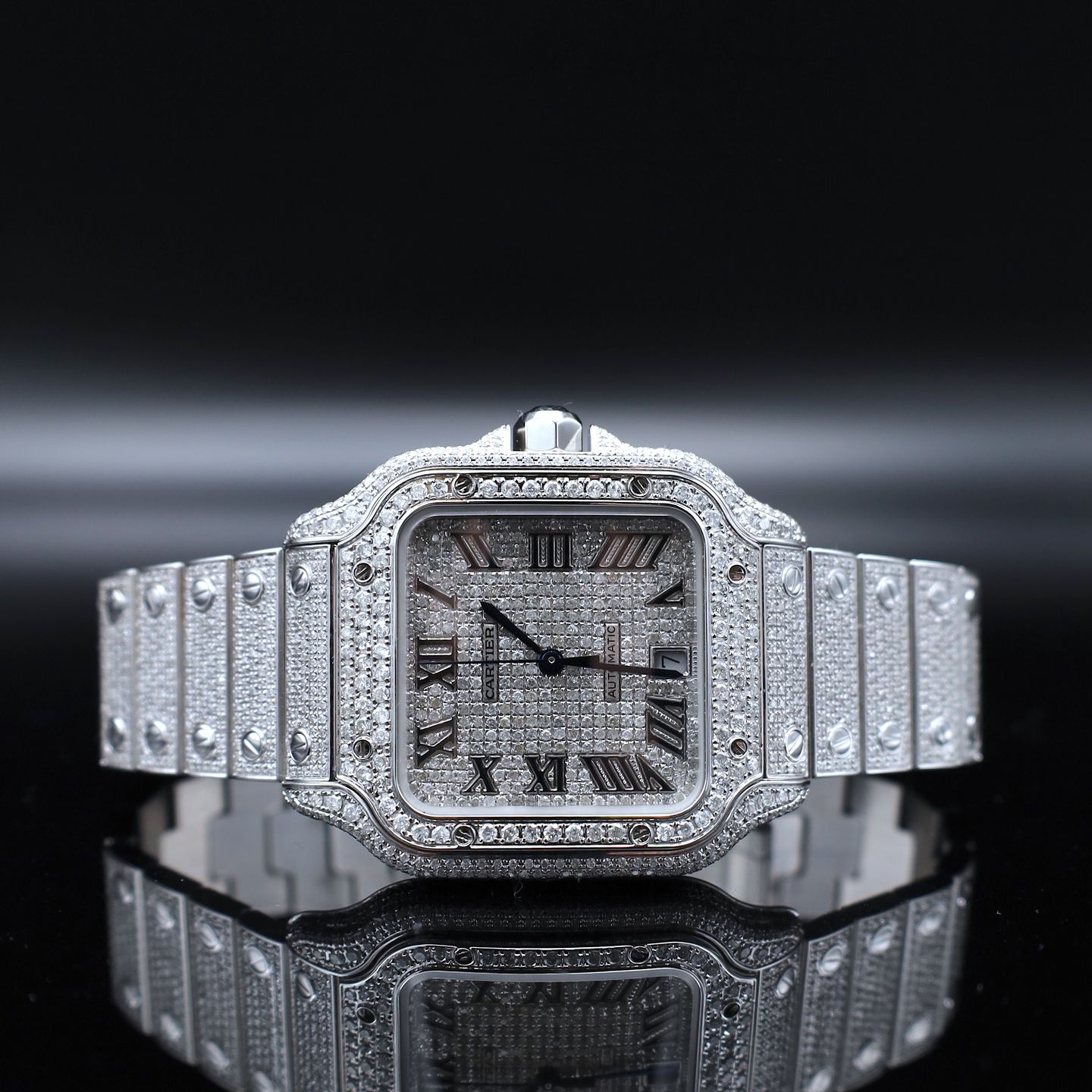 Cartier Santos WSSA0018 (2024) - Diamond dial 40 mm Steel case (1/6)