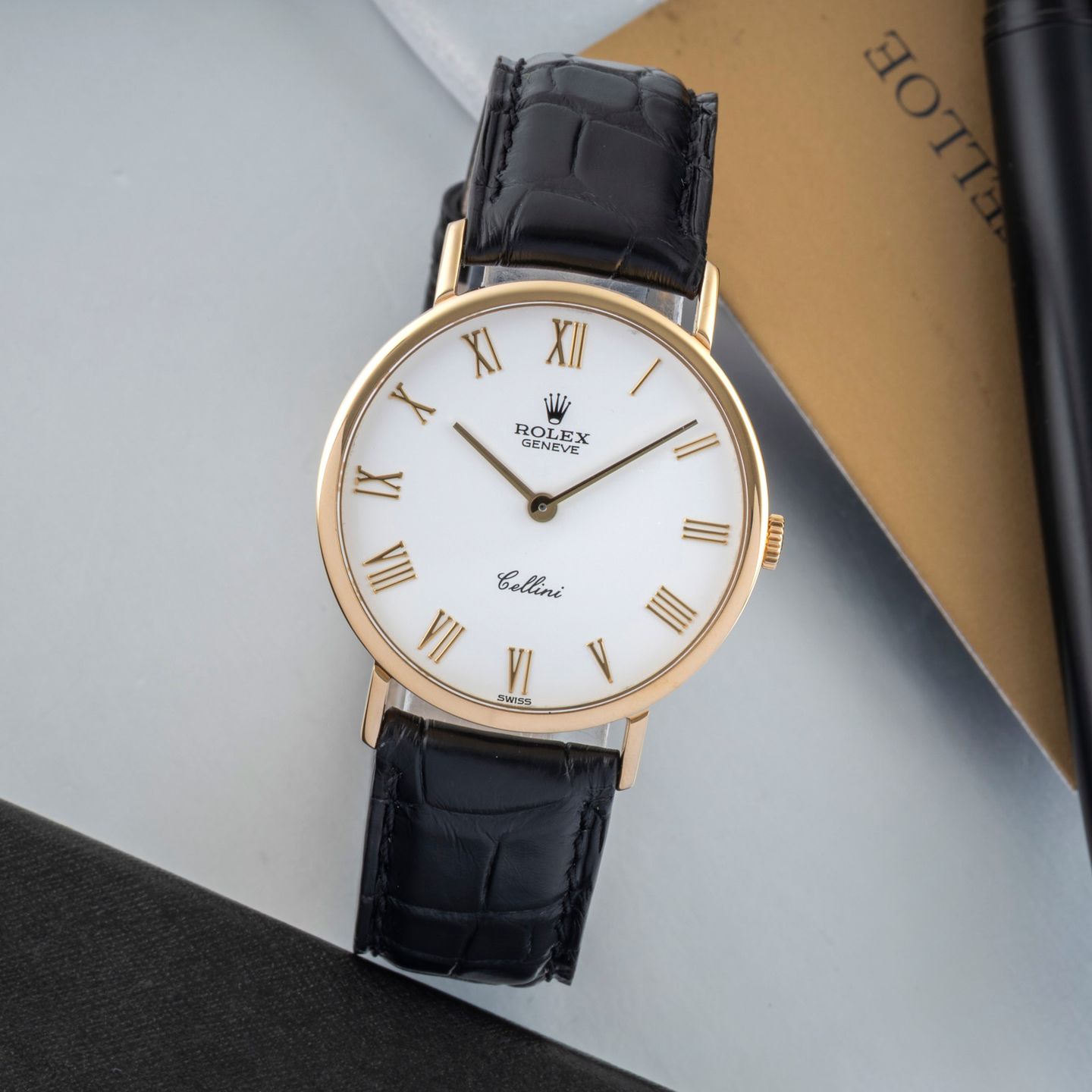 Rolex Cellini 5112 (1990) - White dial 32 mm Yellow Gold case (1/8)