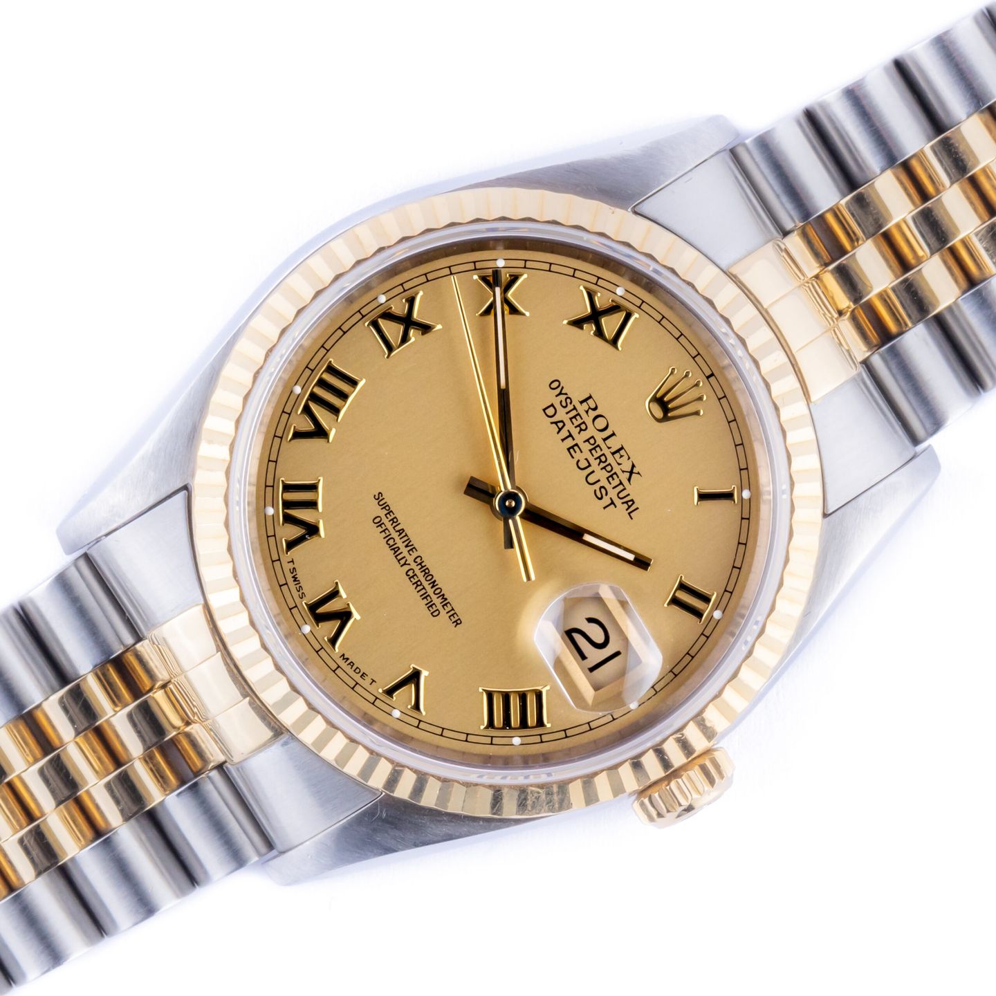 Rolex Datejust 36 16233 (1991) - Champagne dial 36 mm Gold/Steel case (1/7)