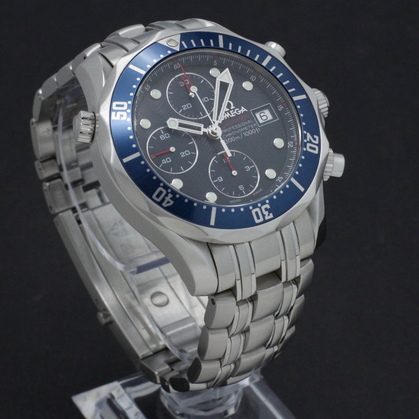 Omega Seamaster Diver 300 M 2225.80.00 (2008) - Blue dial 42 mm Steel case (4/7)