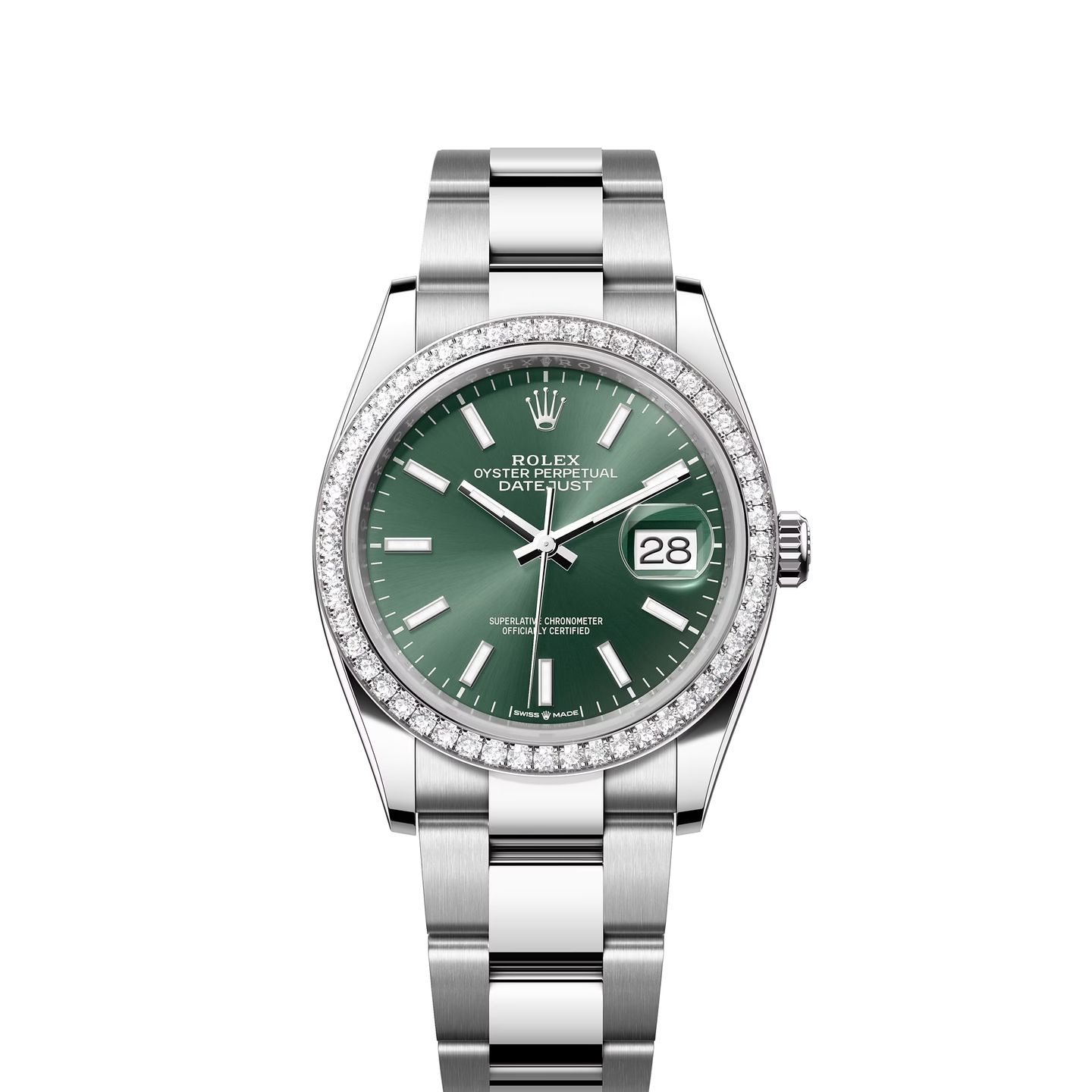 Rolex Datejust 36 126284RBR (2024) - Groen wijzerplaat 36mm Staal (1/1)