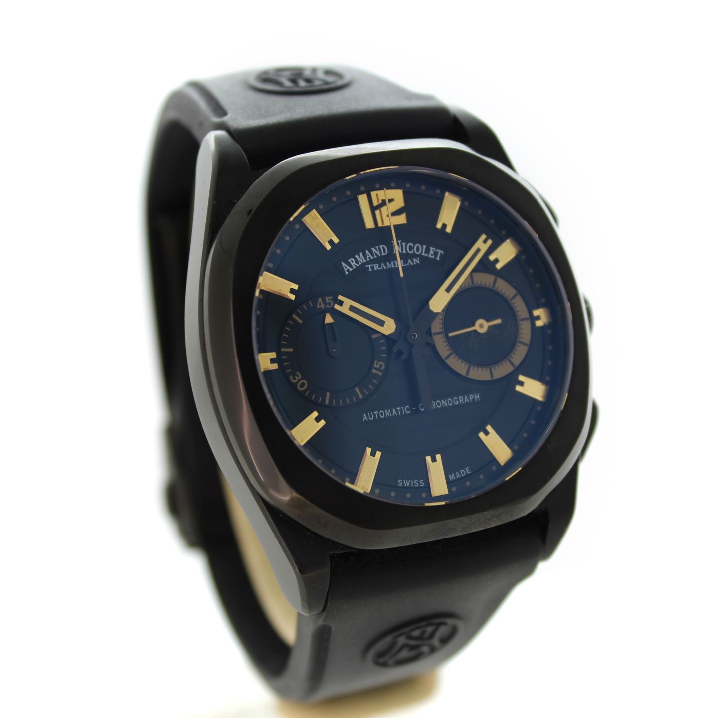 Armand Nicolet J09 A654AQN-NC-GG4710N (2020) - Zwart wijzerplaat 41mm Staal (6/7)