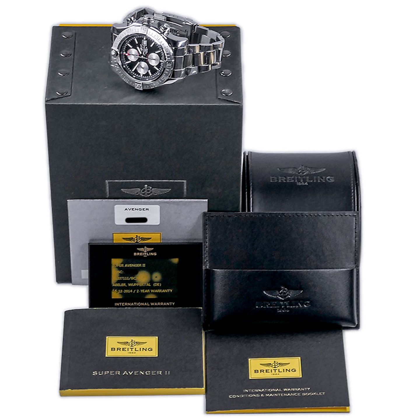 Breitling Super Avenger II A1337111/BC29 (2014) - Black dial 48 mm Steel case (12/12)