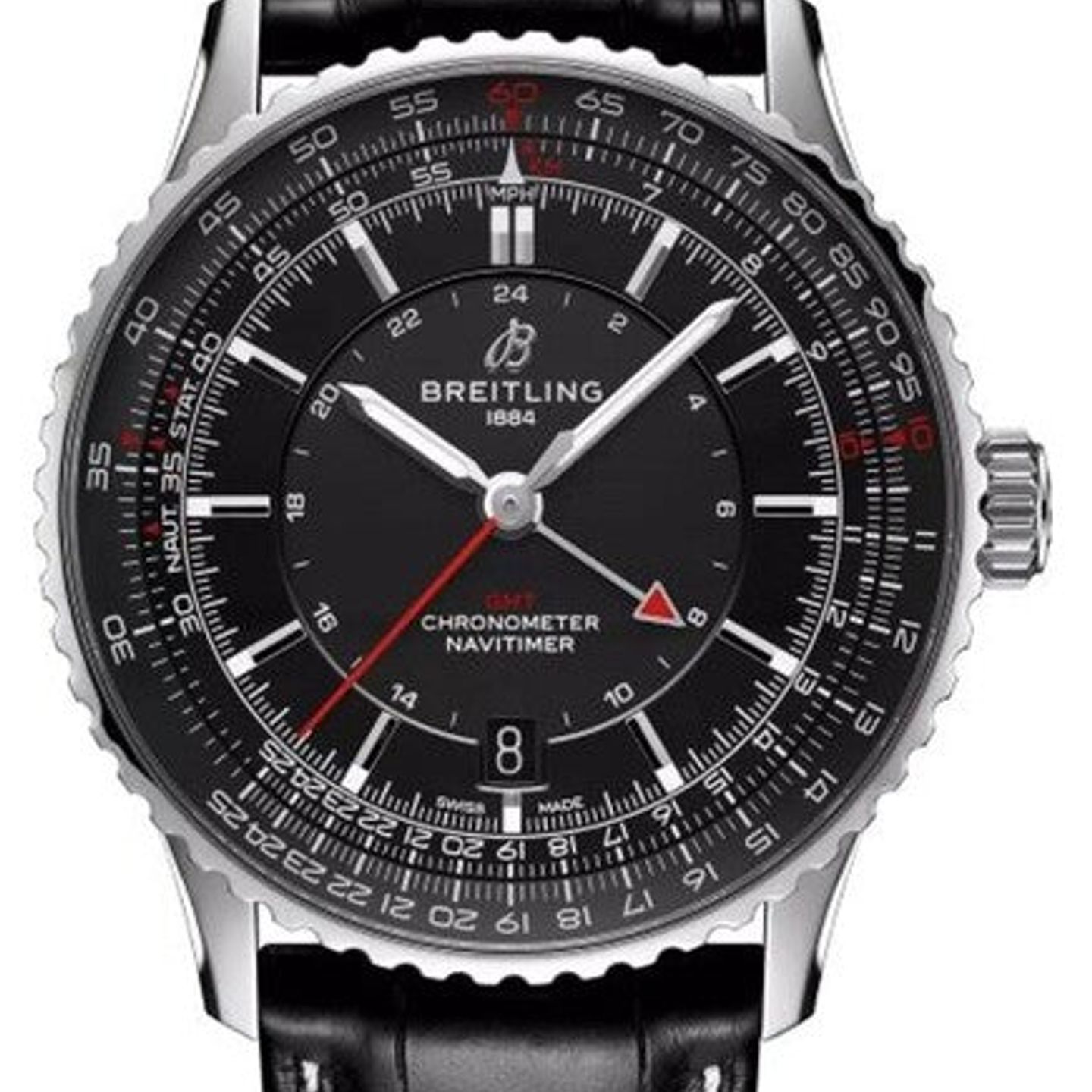 Breitling Navitimer GMT A32310251B1P1 (2026) - Zwart wijzerplaat 41mm Staal (1/1)