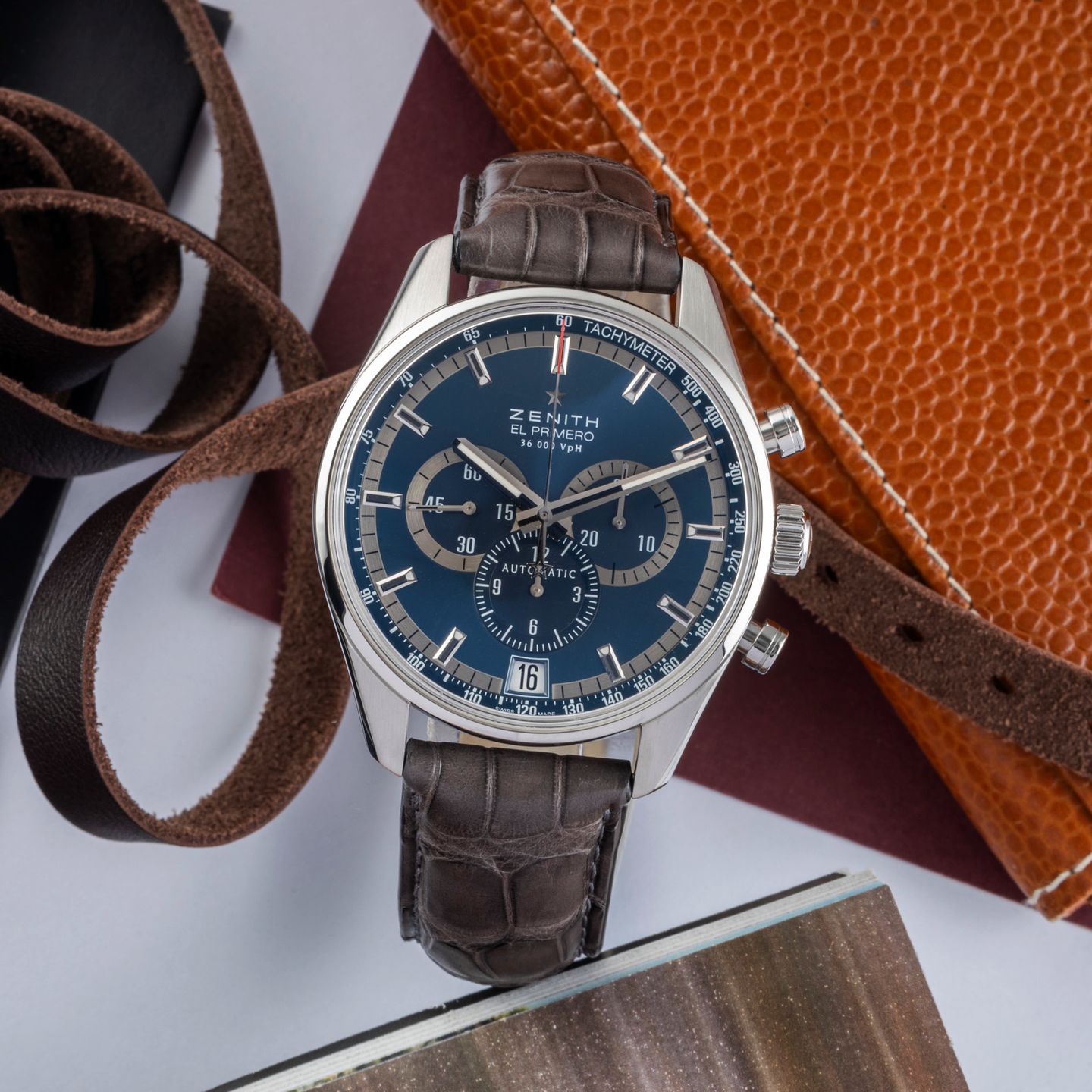 Zenith El Primero 36'000 VpH 03.2041.400/51.C496 (2012) - Blauw wijzerplaat 42mm Staal (1/8)