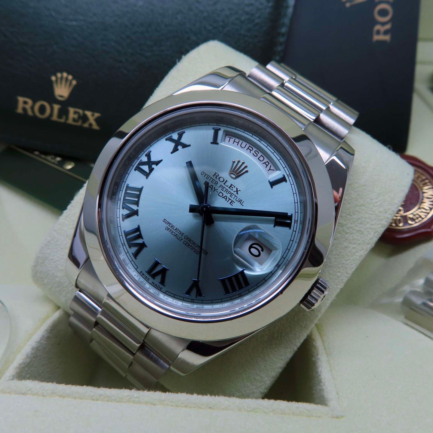 Rolex Day-Date 40 228238 (2013) - Zilver wijzerplaat 40mm Geelgoud (2/8)