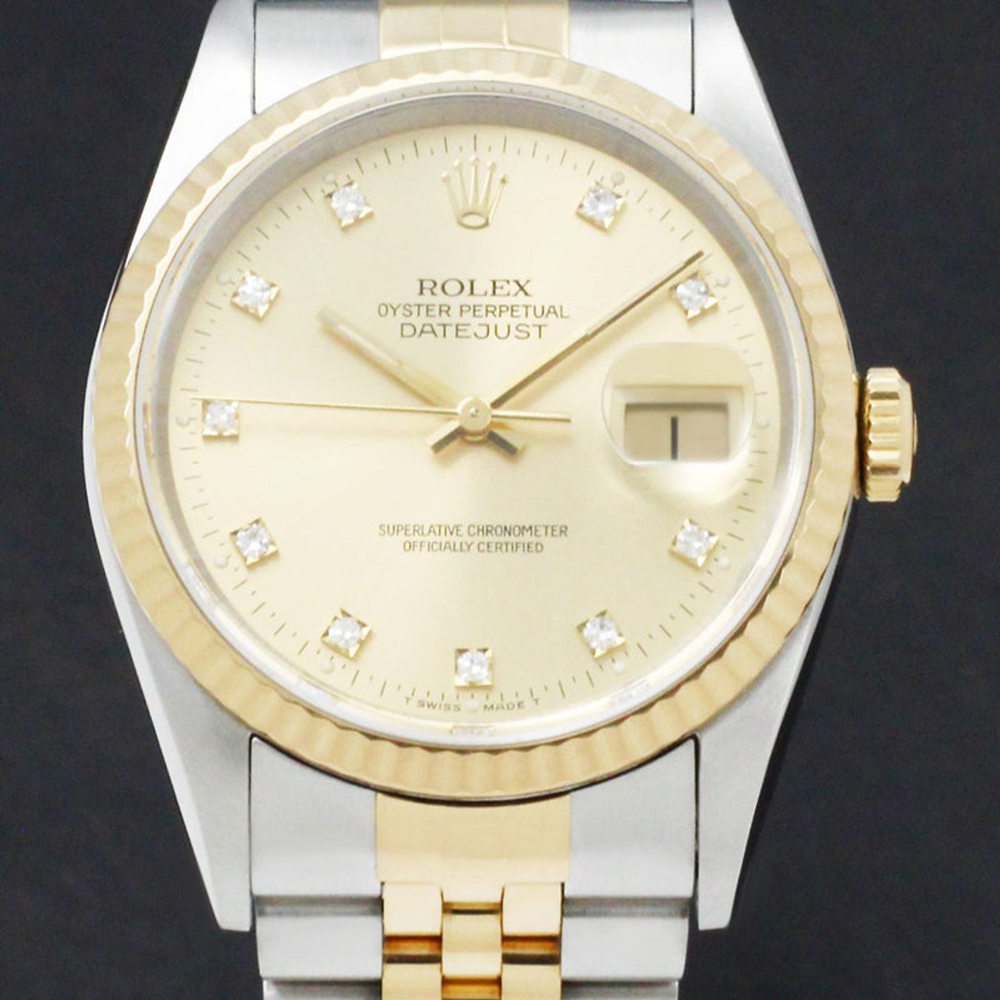 Rolex Datejust 36 16233 (1993) - Goud wijzerplaat 36mm Goud/Staal (1/7)