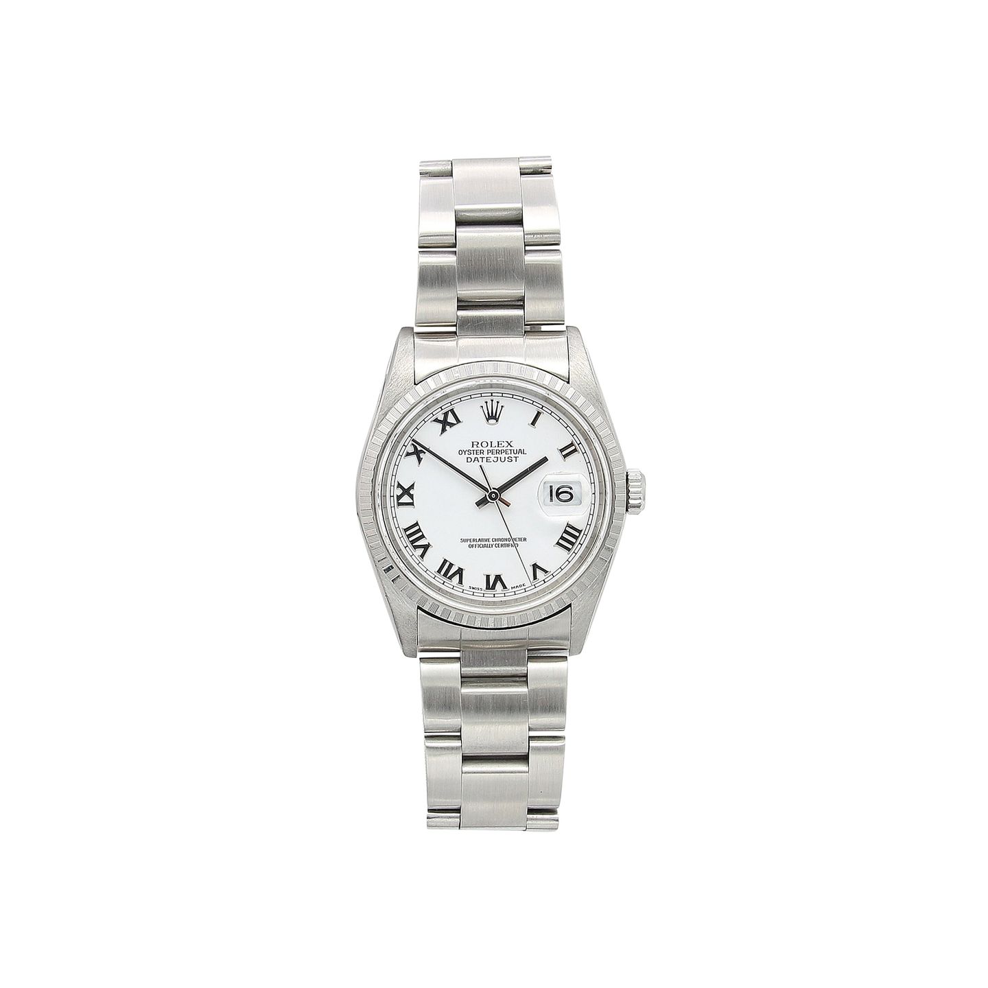 Rolex Datejust 36 16220 (Onbekend (willekeurig serienummer)) - Wit wijzerplaat 36mm Staal (1/7)