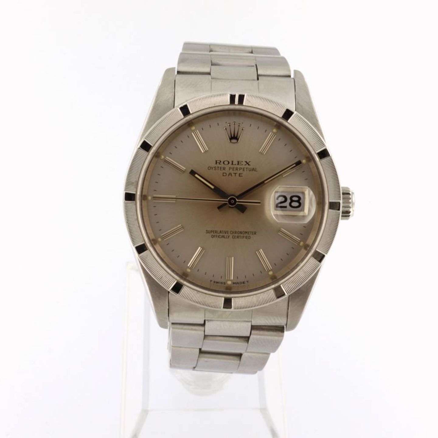 Rolex Oyster Perpetual Date 15210 (1999) - Silver dial 34 mm Steel case (1/6)