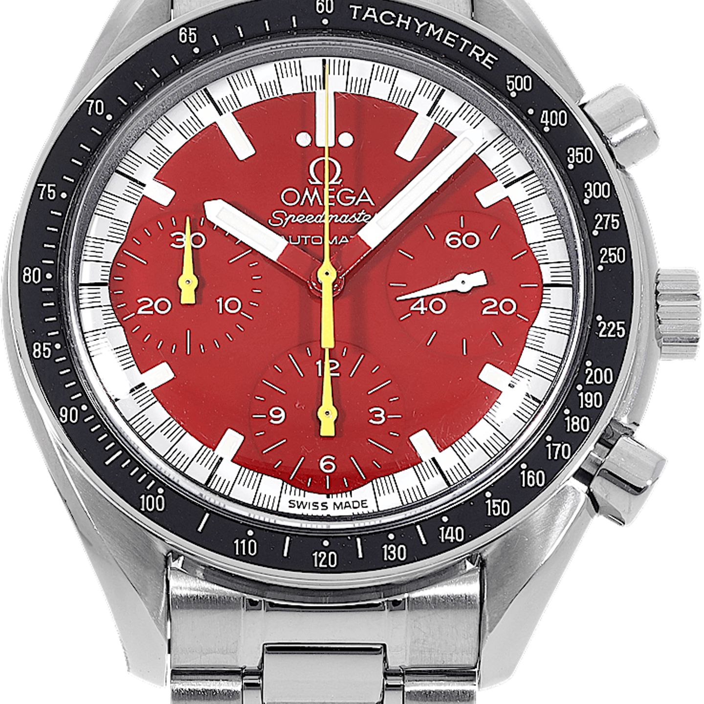 Omega Speedmaster Reduced 3810.61.41 (2017) - Red dial 39 mm Steel case (2/5)
