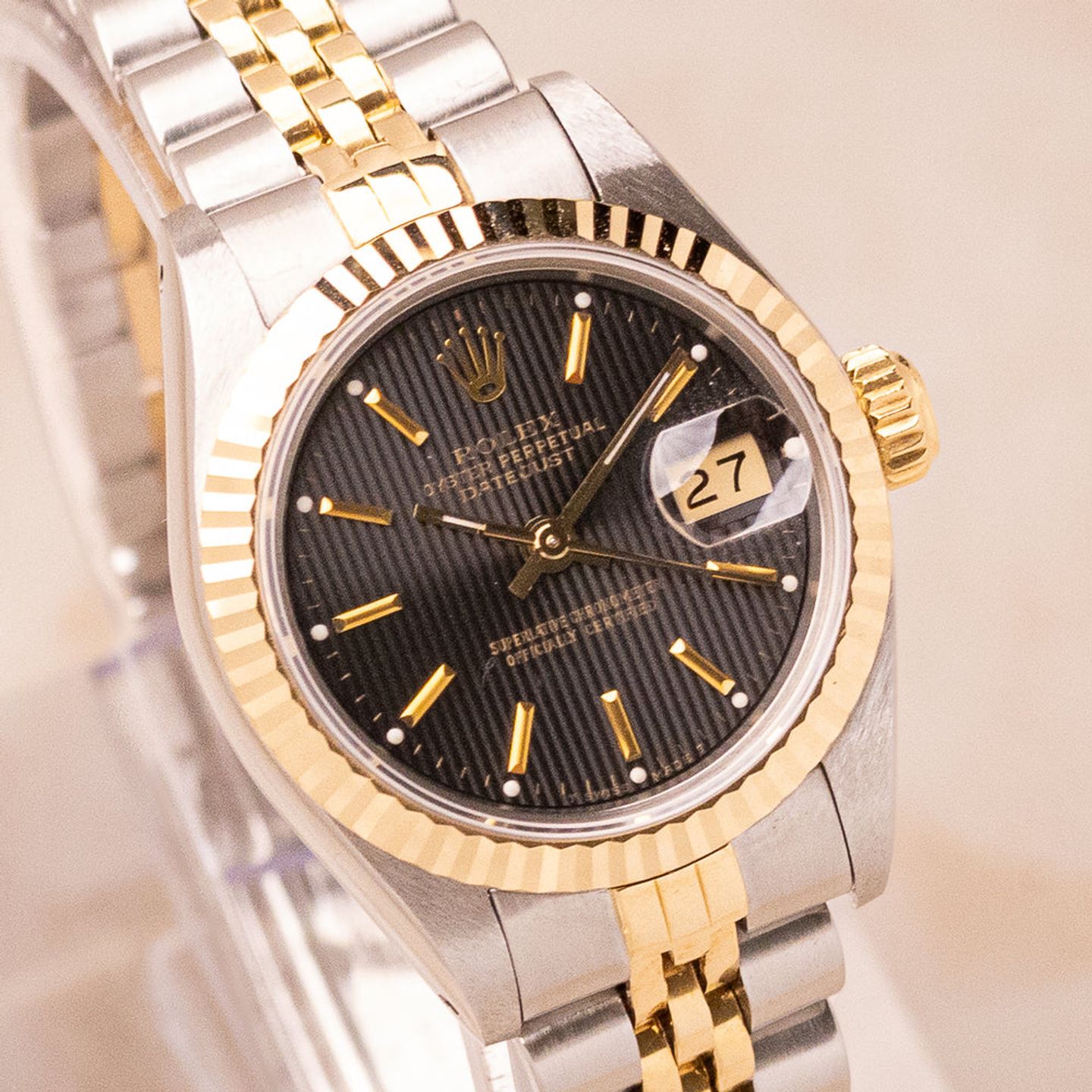 Rolex Lady-Datejust 69173 (1990) - 26mm Goud/Staal (3/8)