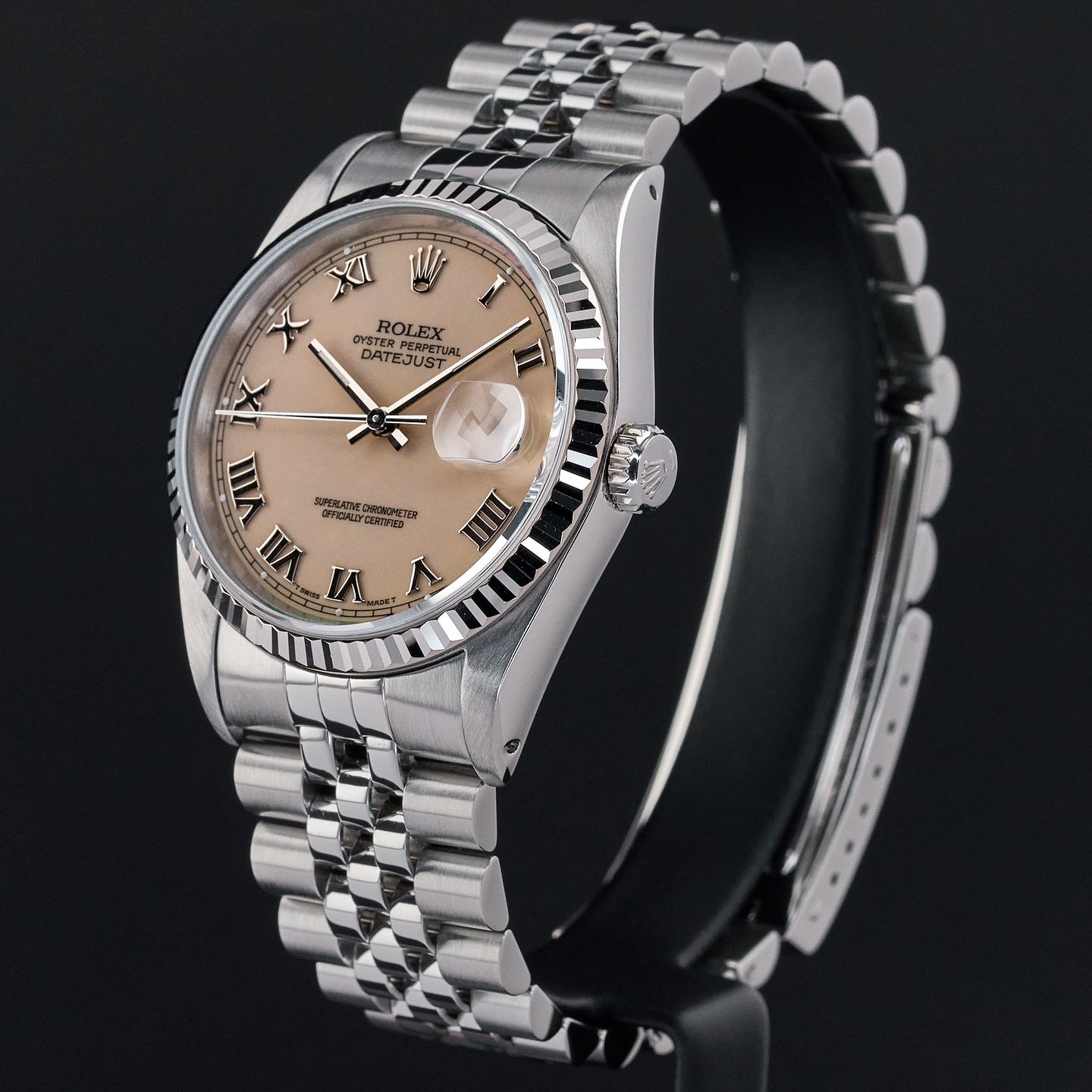 Rolex Datejust 36 16234 (1991) - Roze wijzerplaat 36mm Staal (4/8)