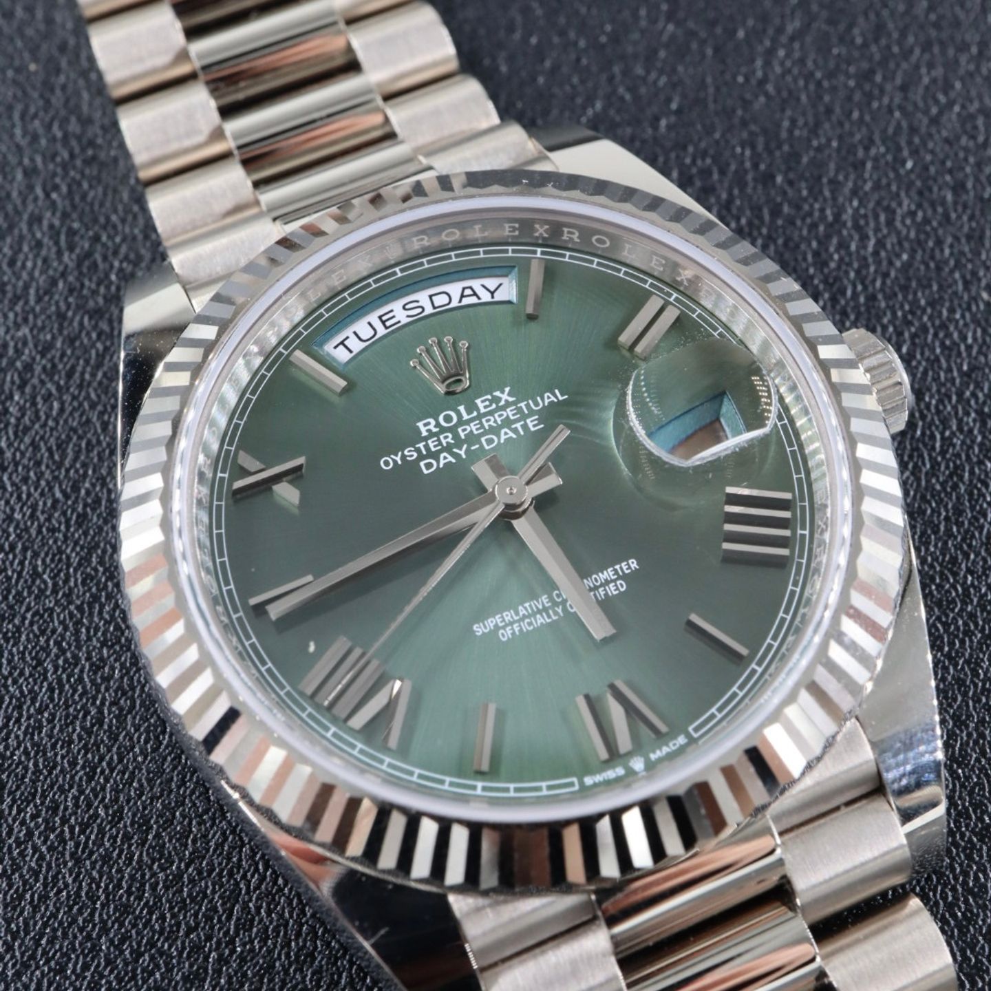 Rolex Day-Date 40 228239 (2021) - Groen wijzerplaat 40mm Witgoud (6/8)