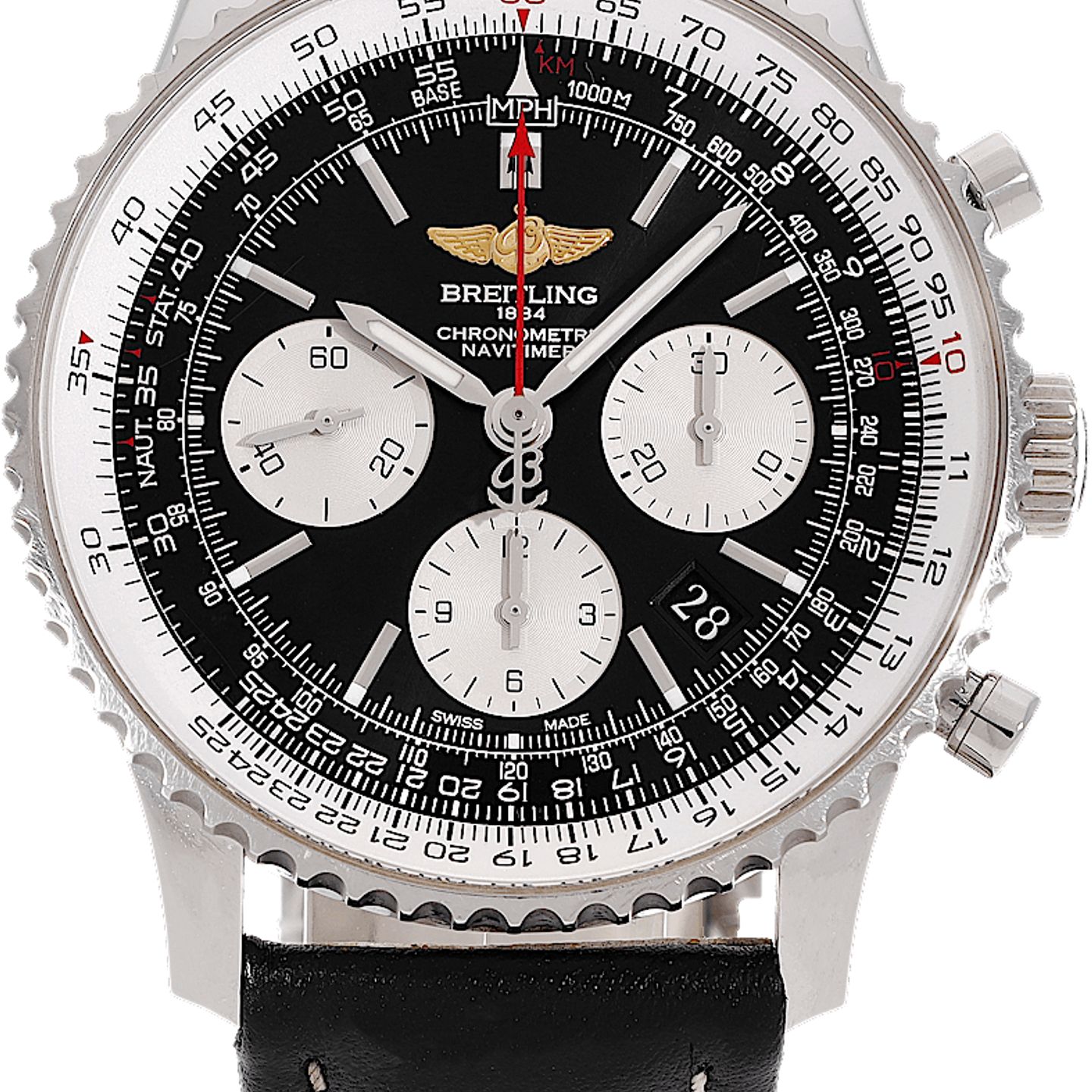 Breitling Navitimer 01 AB0120 (2015) - Zwart wijzerplaat 43mm Staal (2/5)